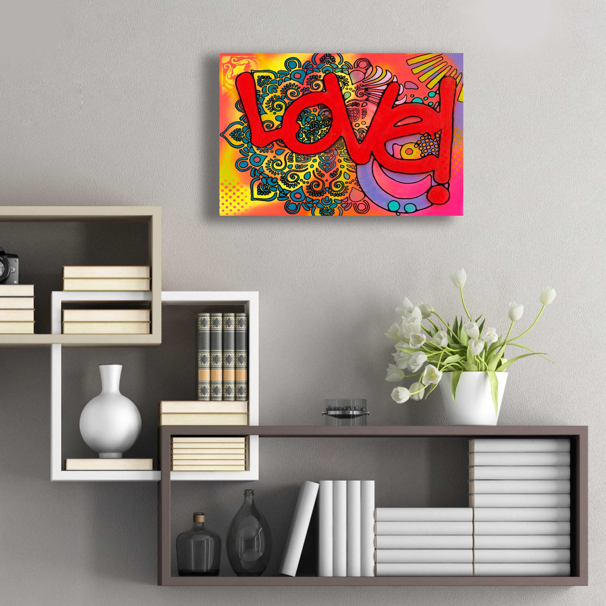 Epic Art 'Love I' by Dean Russo, Acrylic Glass Wall Art,24x16