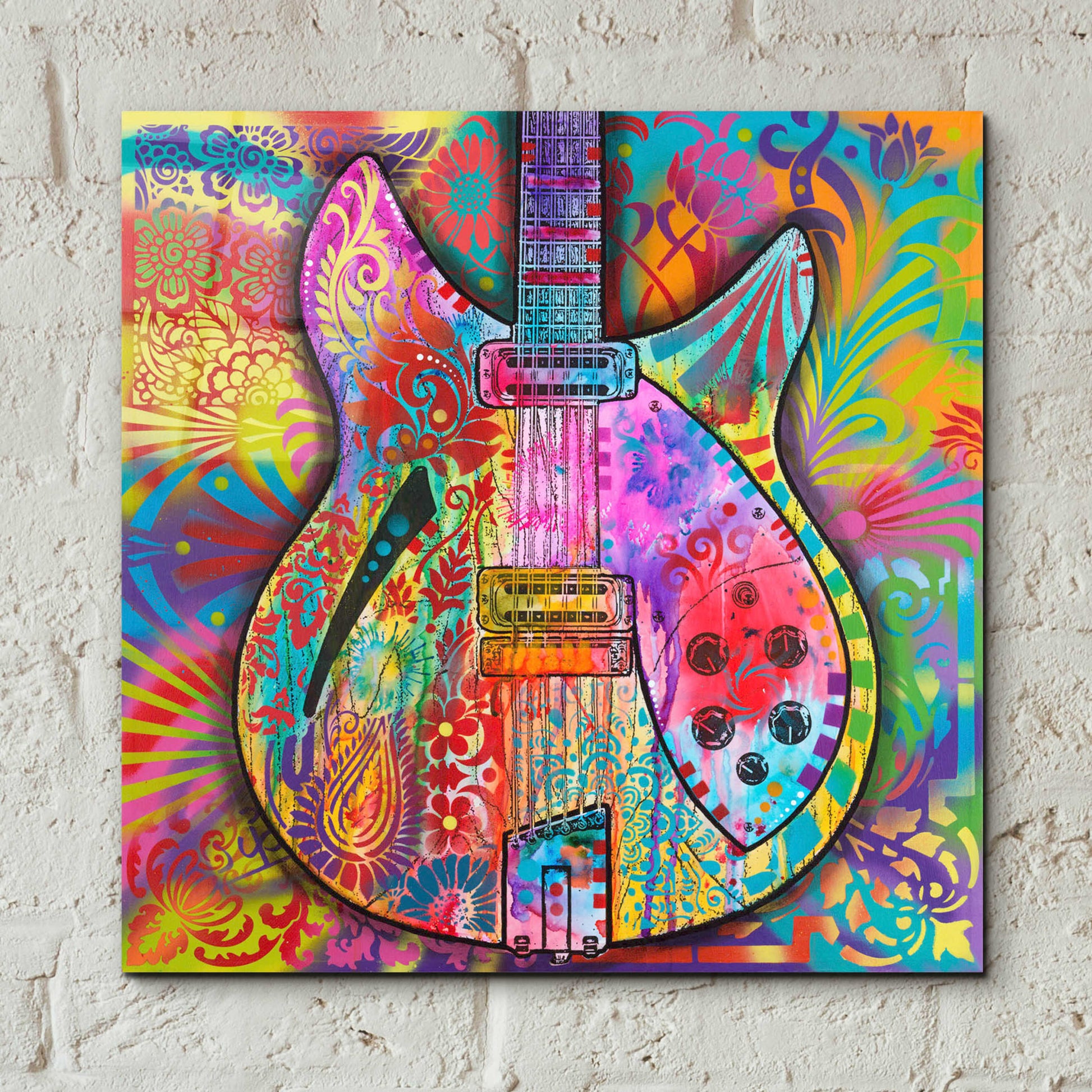 Epic Art 'Vintage 12 String' by Dean Russo, Acrylic Glass Wall Art,12x12