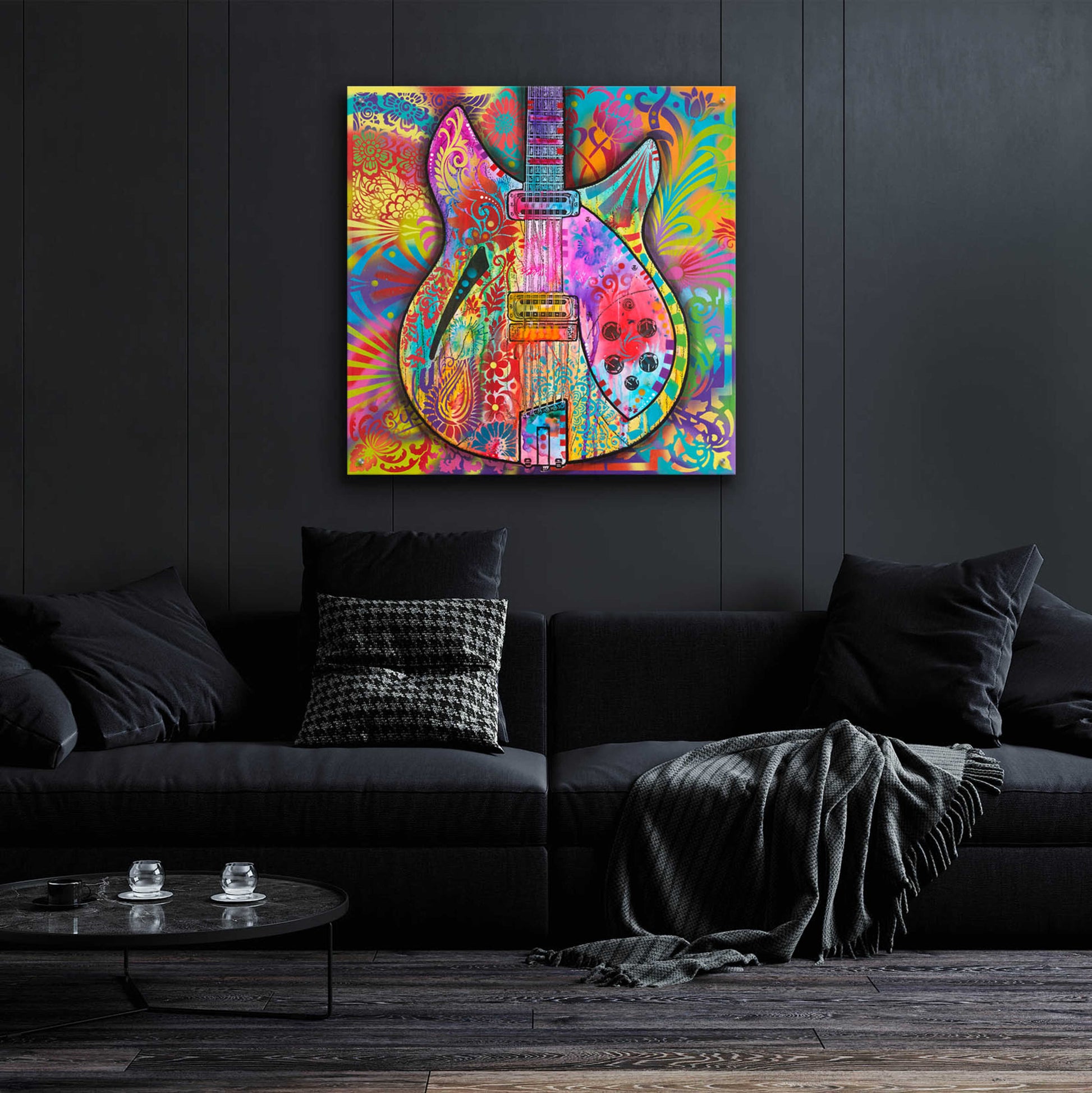 Epic Art 'Vintage 12 String' by Dean Russo, Acrylic Glass Wall Art,36x36