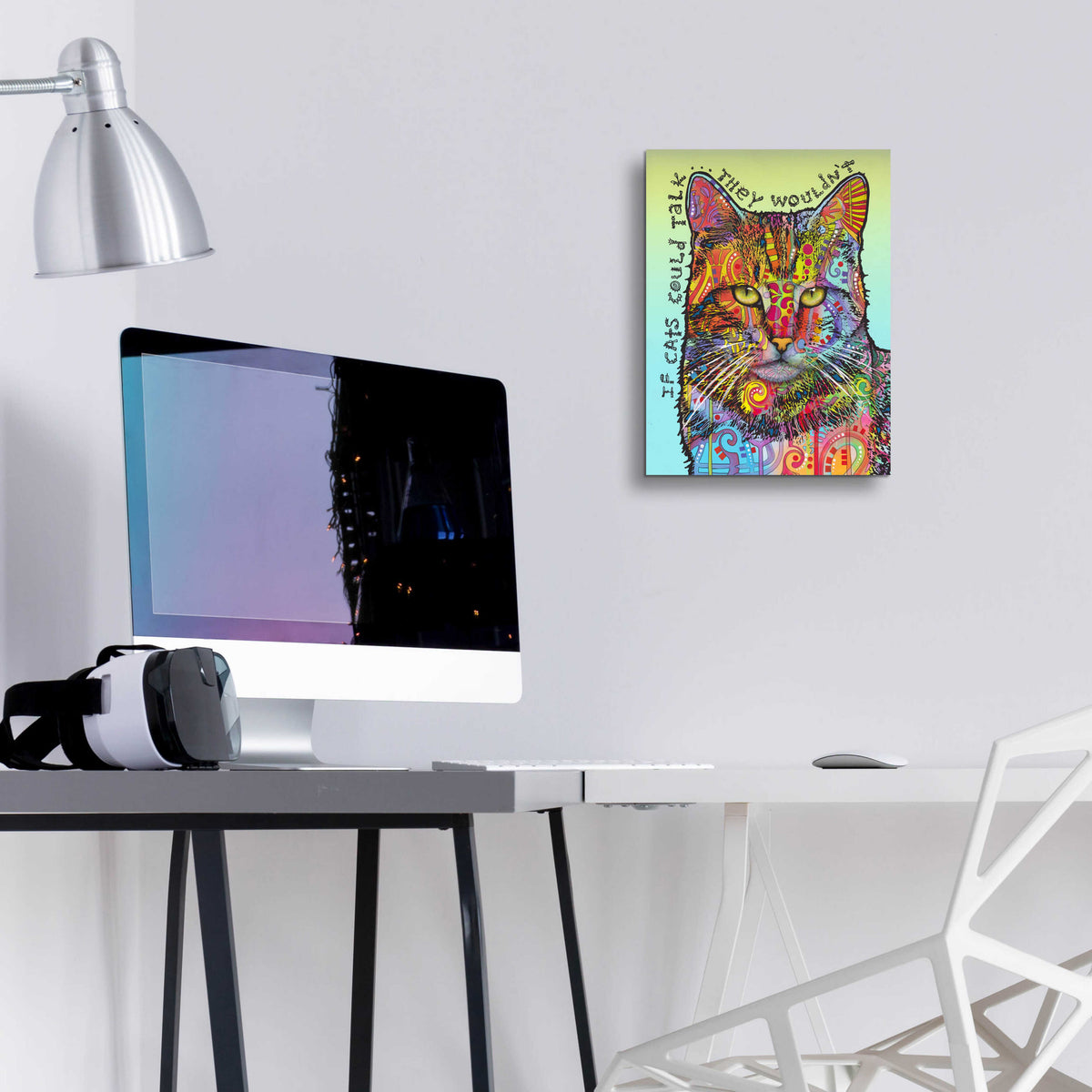 Epic Art 'If Cats Could Talk' by Dean Russo, Acrylic Glass Wall Art,12x16