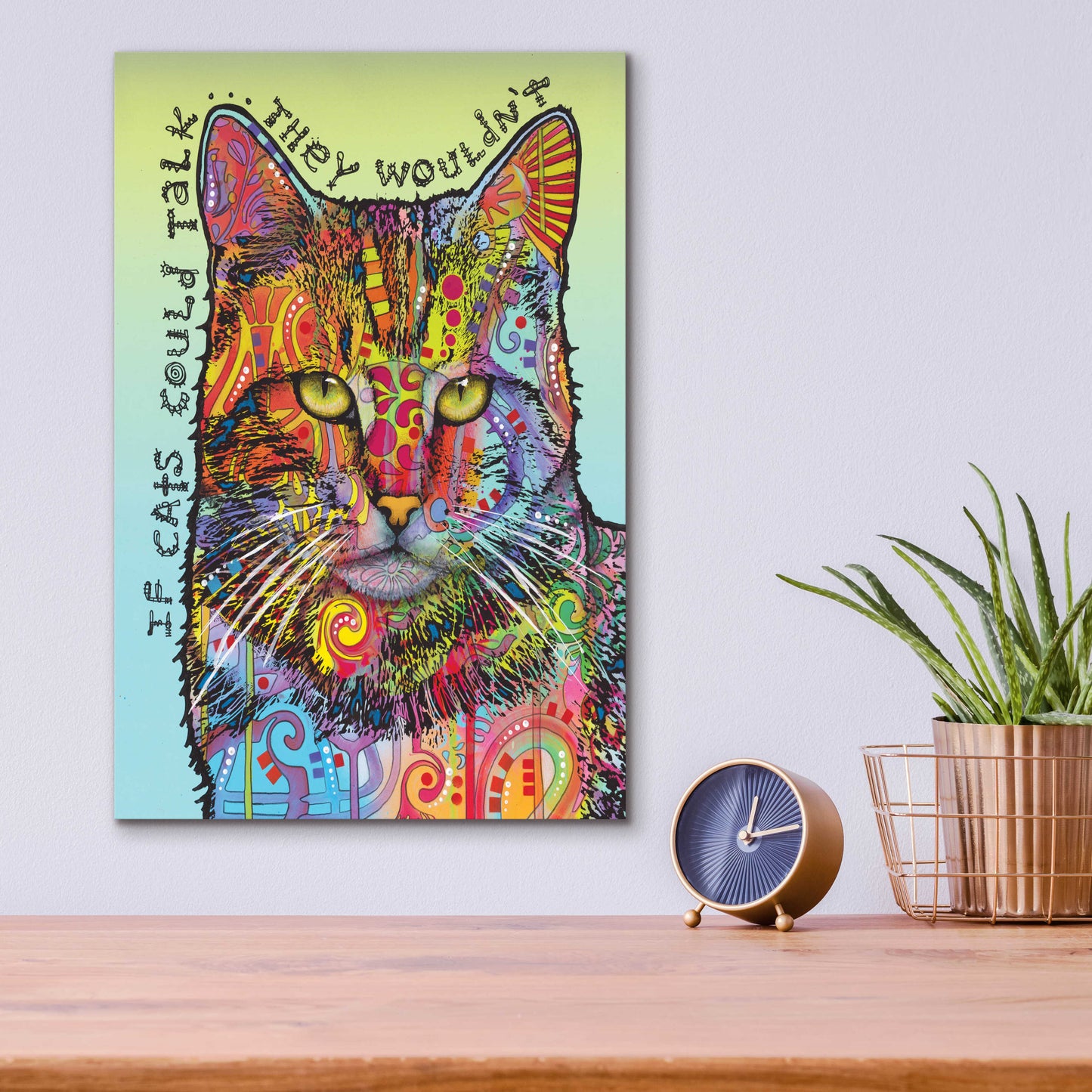 Epic Art 'If Cats Could Talk' by Dean Russo, Acrylic Glass Wall Art,12x16