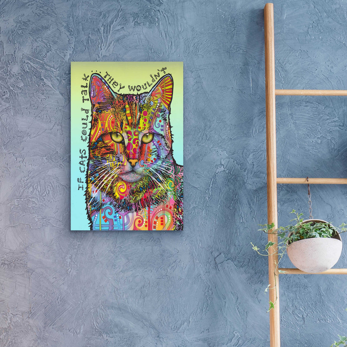 Epic Art 'If Cats Could Talk' by Dean Russo, Acrylic Glass Wall Art,16x24