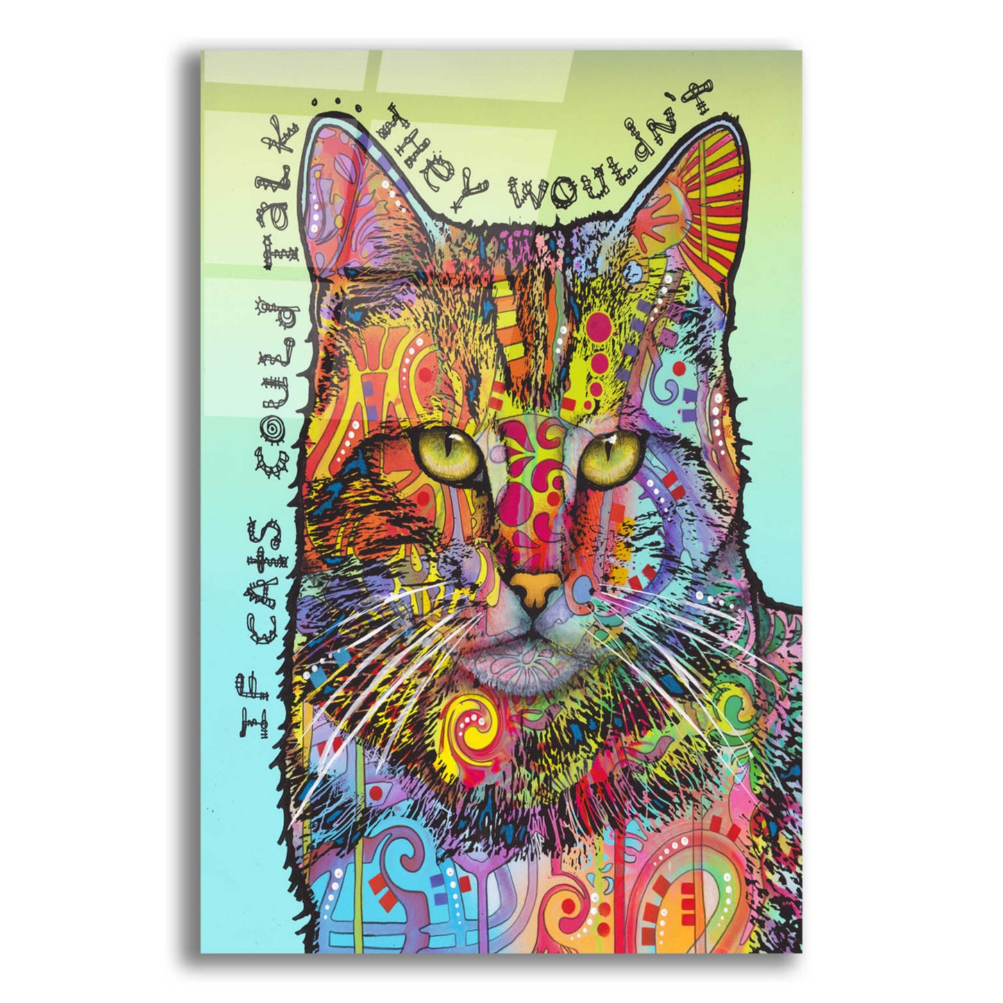 Epic Art 'If Cats Could Talk' by Dean Russo, Acrylic Glass Wall Art,16x24