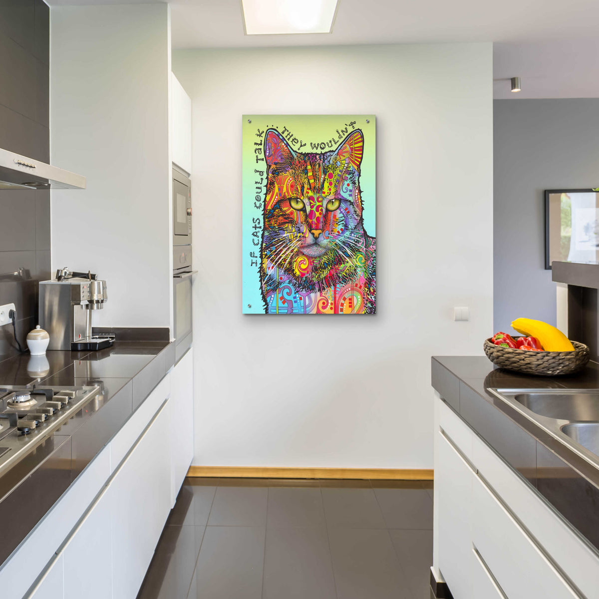 Epic Art 'If Cats Could Talk' by Dean Russo, Acrylic Glass Wall Art,24x36