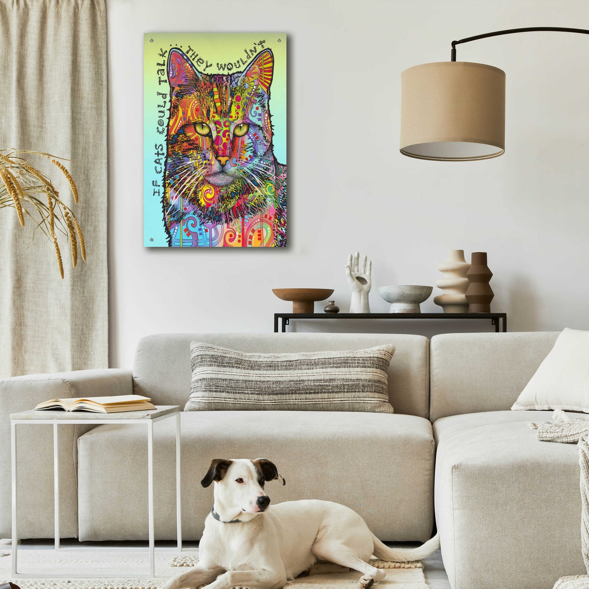 Epic Art 'If Cats Could Talk' by Dean Russo, Acrylic Glass Wall Art,24x36