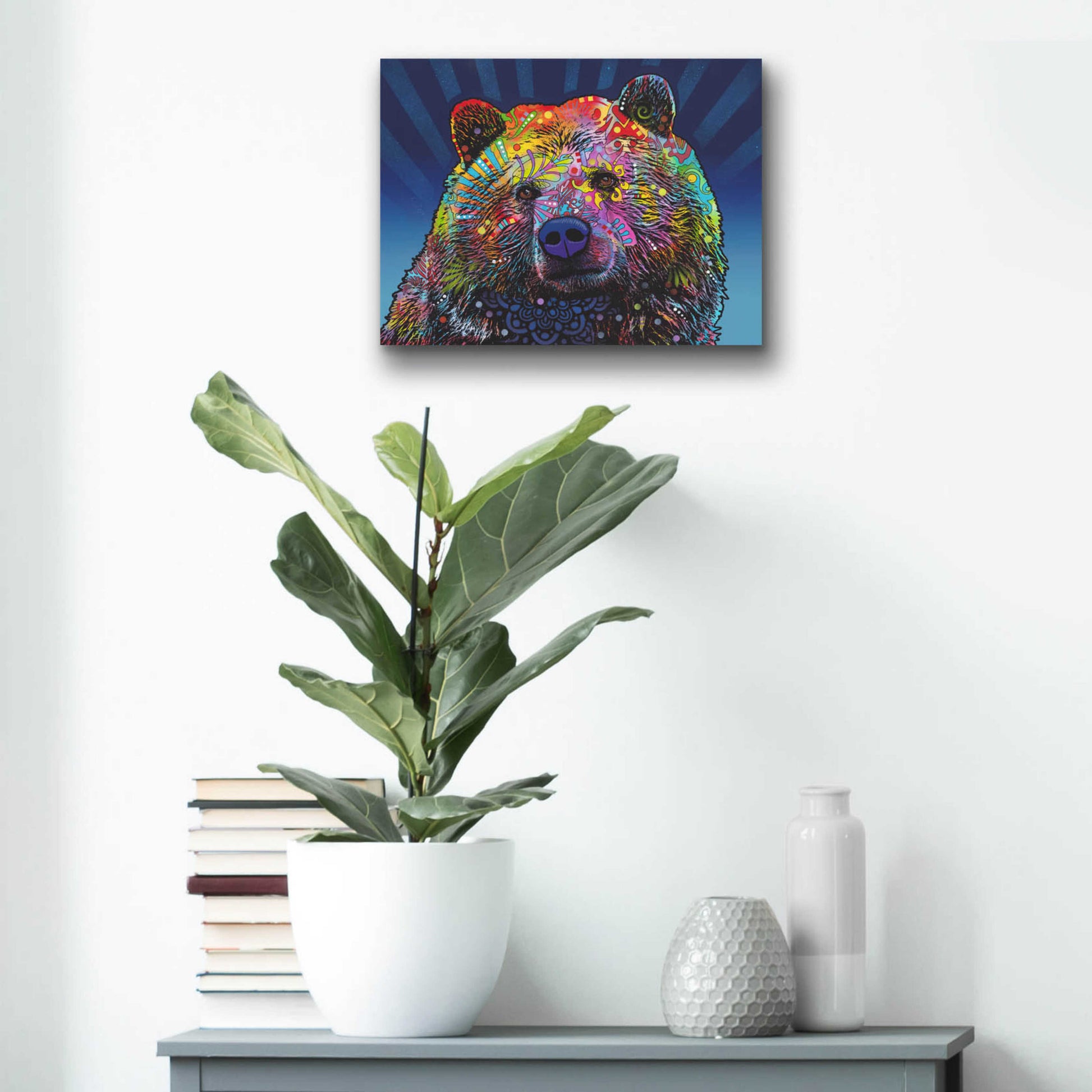 Epic Art 'Grizz' by Dean Russo, Acrylic Glass Wall Art,16x12