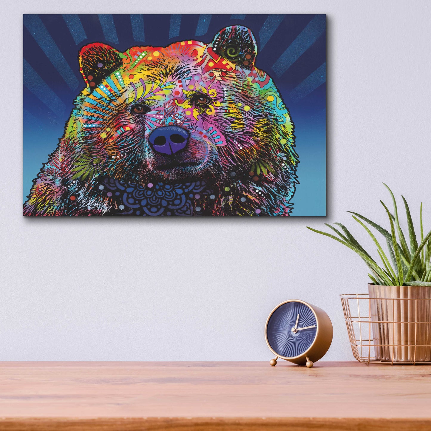 Epic Art 'Grizz' by Dean Russo, Acrylic Glass Wall Art,16x12