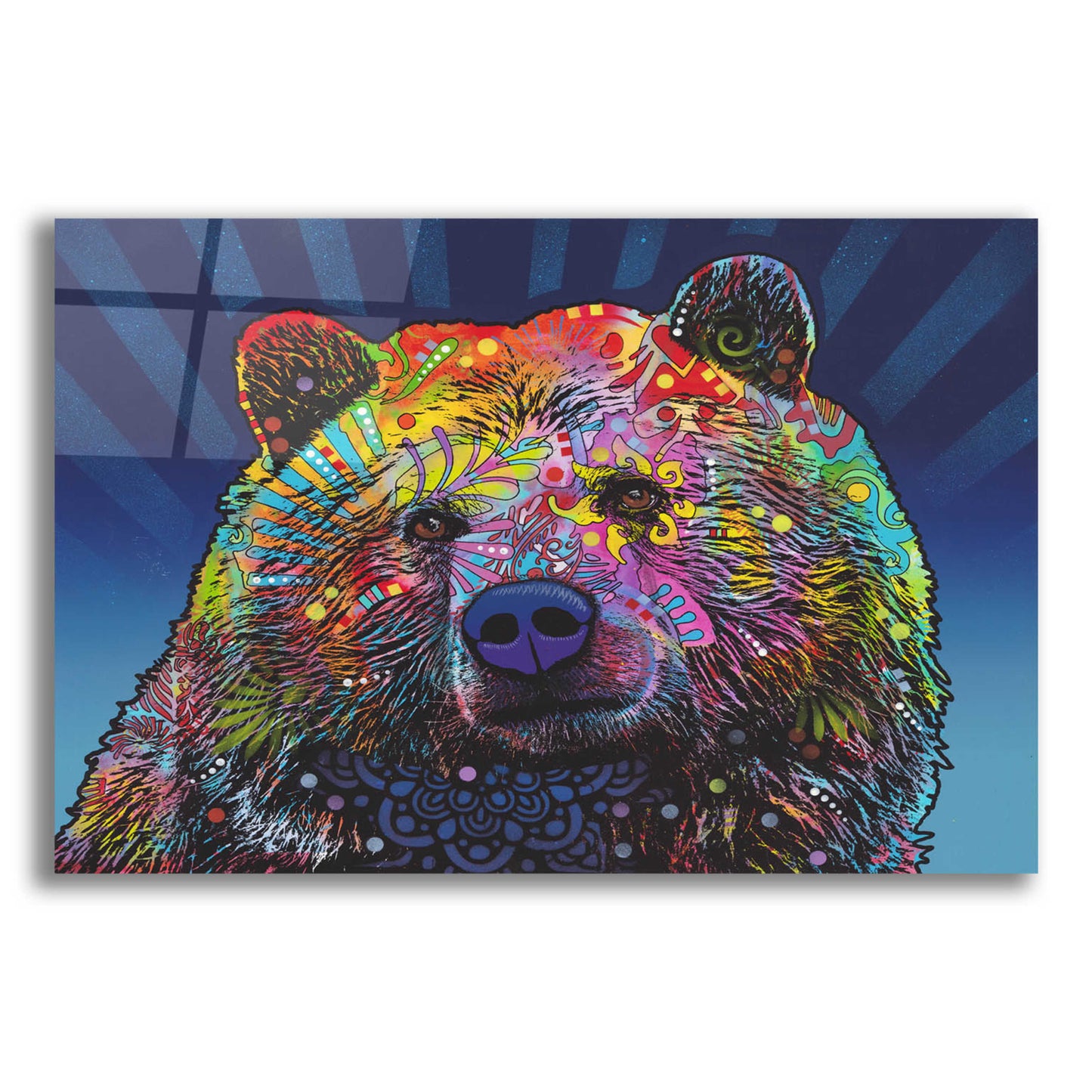 Epic Art 'Grizz' by Dean Russo, Acrylic Glass Wall Art,16x12