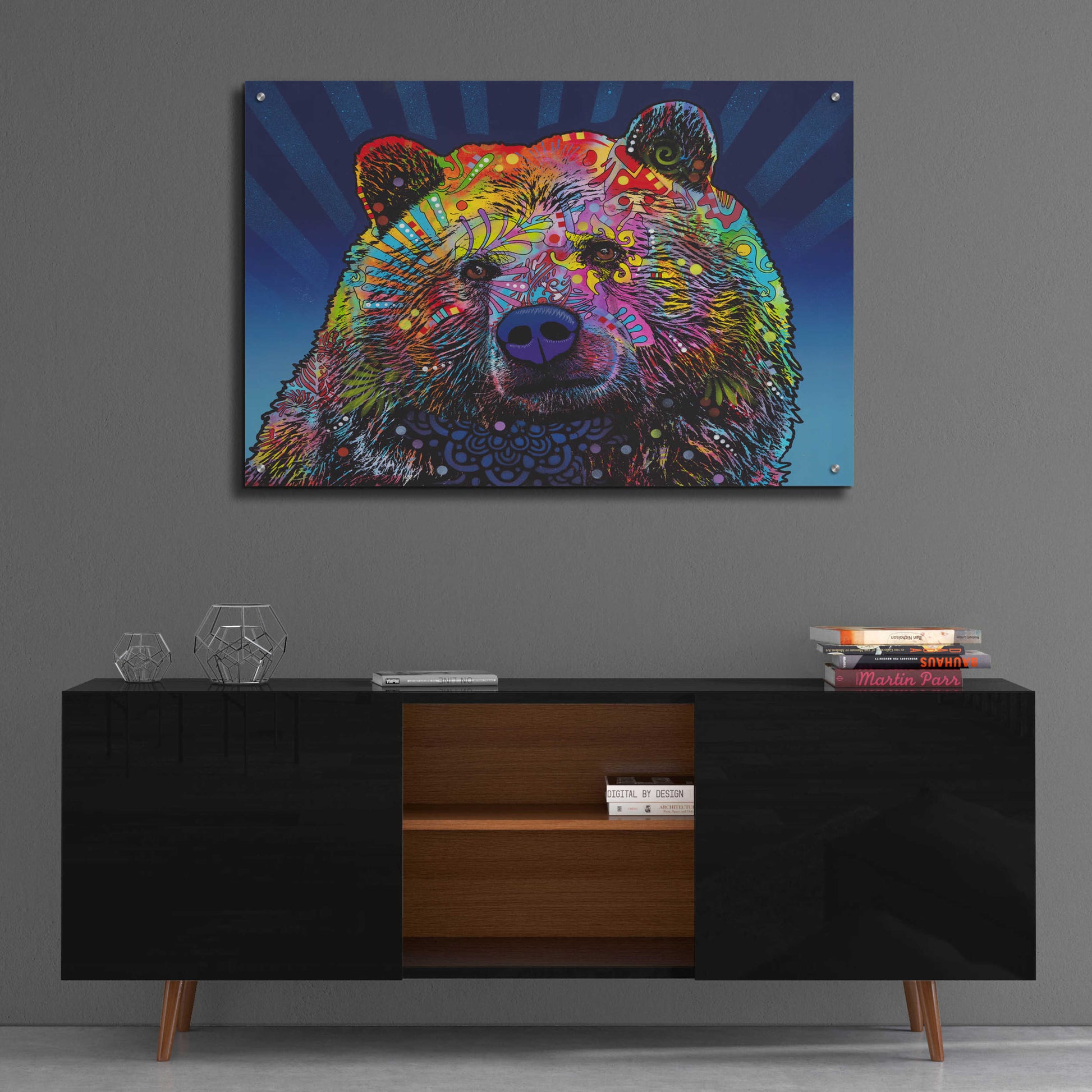 Epic Art 'Grizz' by Dean Russo, Acrylic Glass Wall Art,36x24