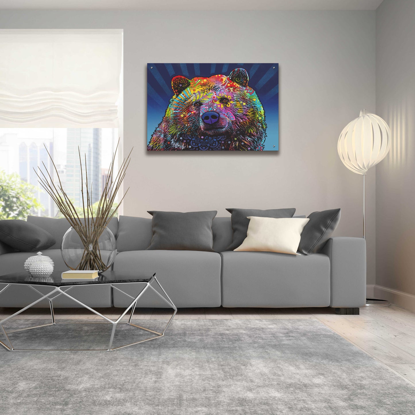 Epic Art 'Grizz' by Dean Russo, Acrylic Glass Wall Art,36x24