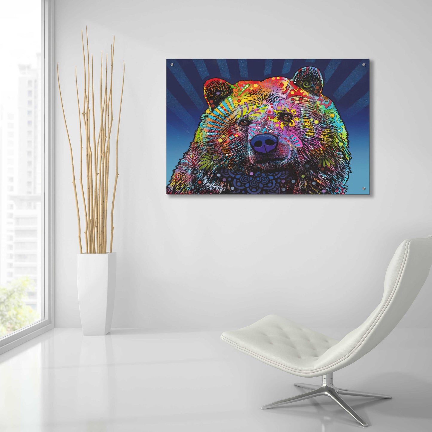 Epic Art 'Grizz' by Dean Russo, Acrylic Glass Wall Art,36x24