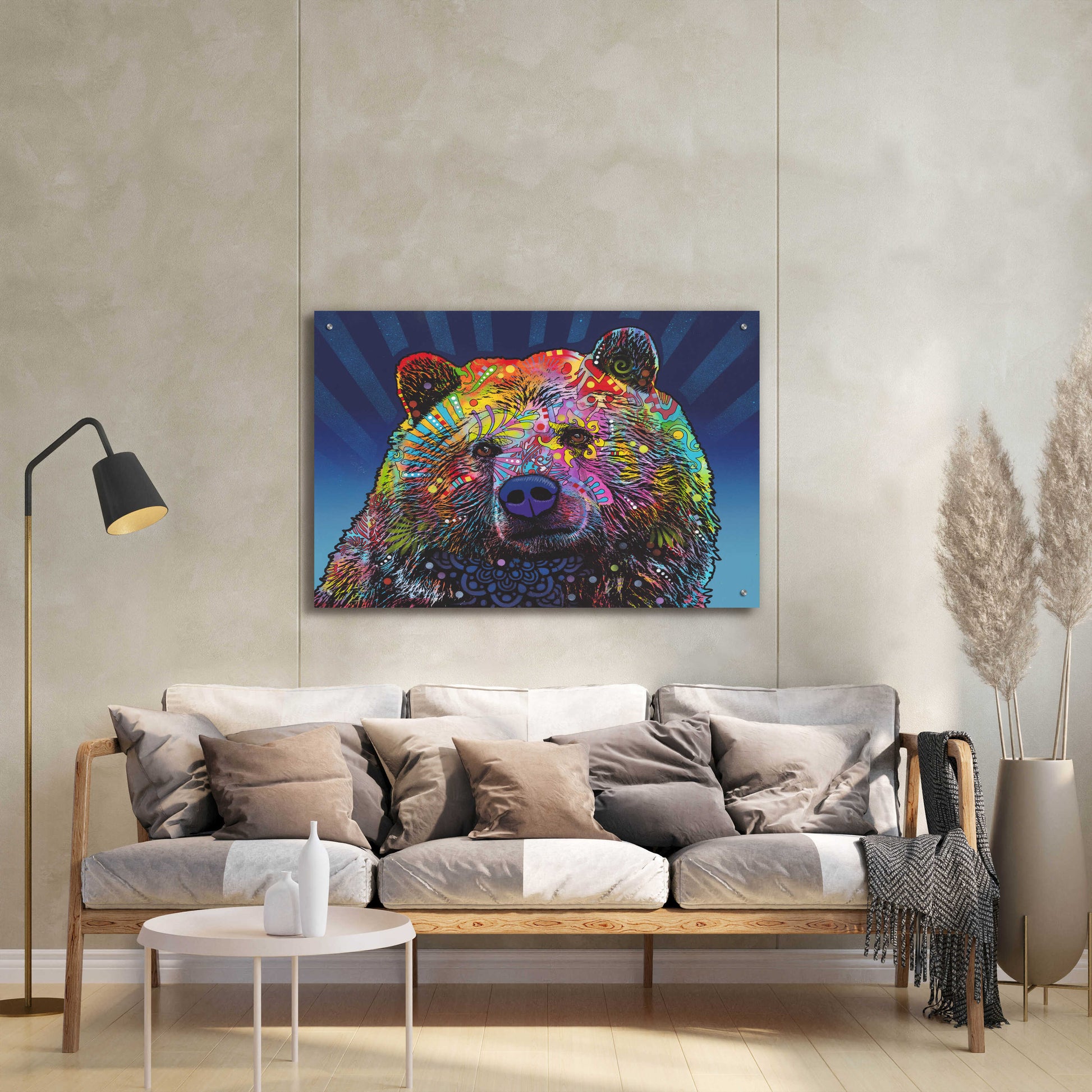 Epic Art 'Grizz' by Dean Russo, Acrylic Glass Wall Art,36x24