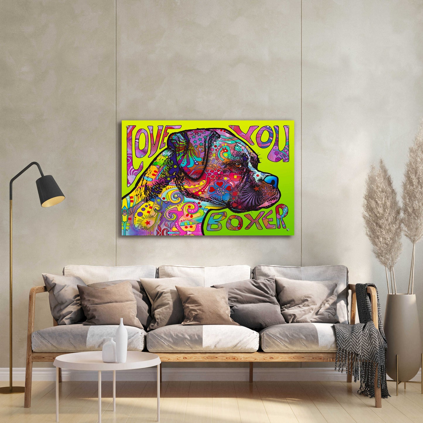 Epic Art 'Love You Boxer' by Dean Russo, Acrylic Glass Wall Art,36x24