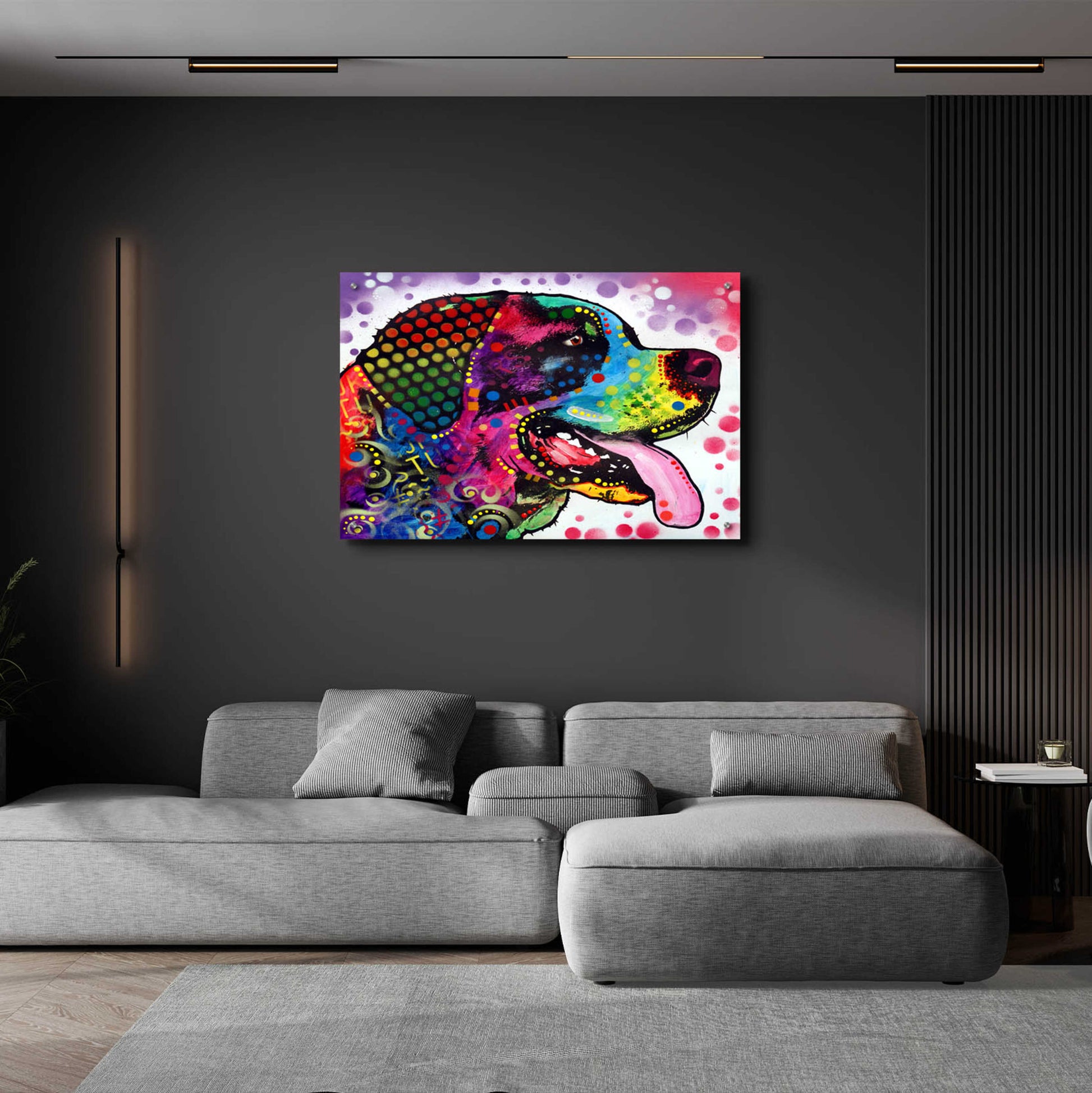 Epic Art 'St Bernard Profile' by Dean Russo, Acrylic Glass Wall Art,36x24