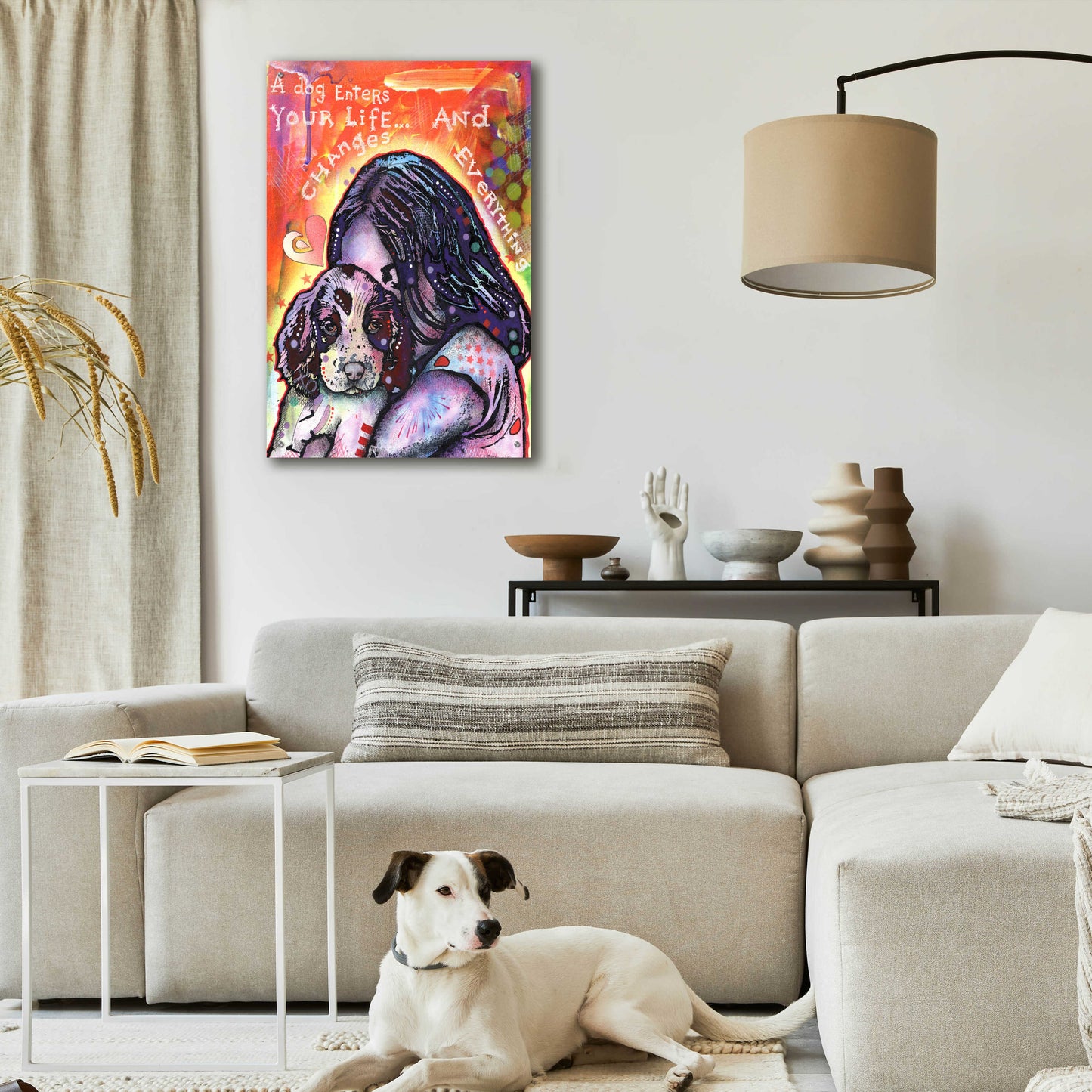 Epic Art 'A Dog Changes Everything' by Dean Russo, Acrylic Glass Wall Art,24x36