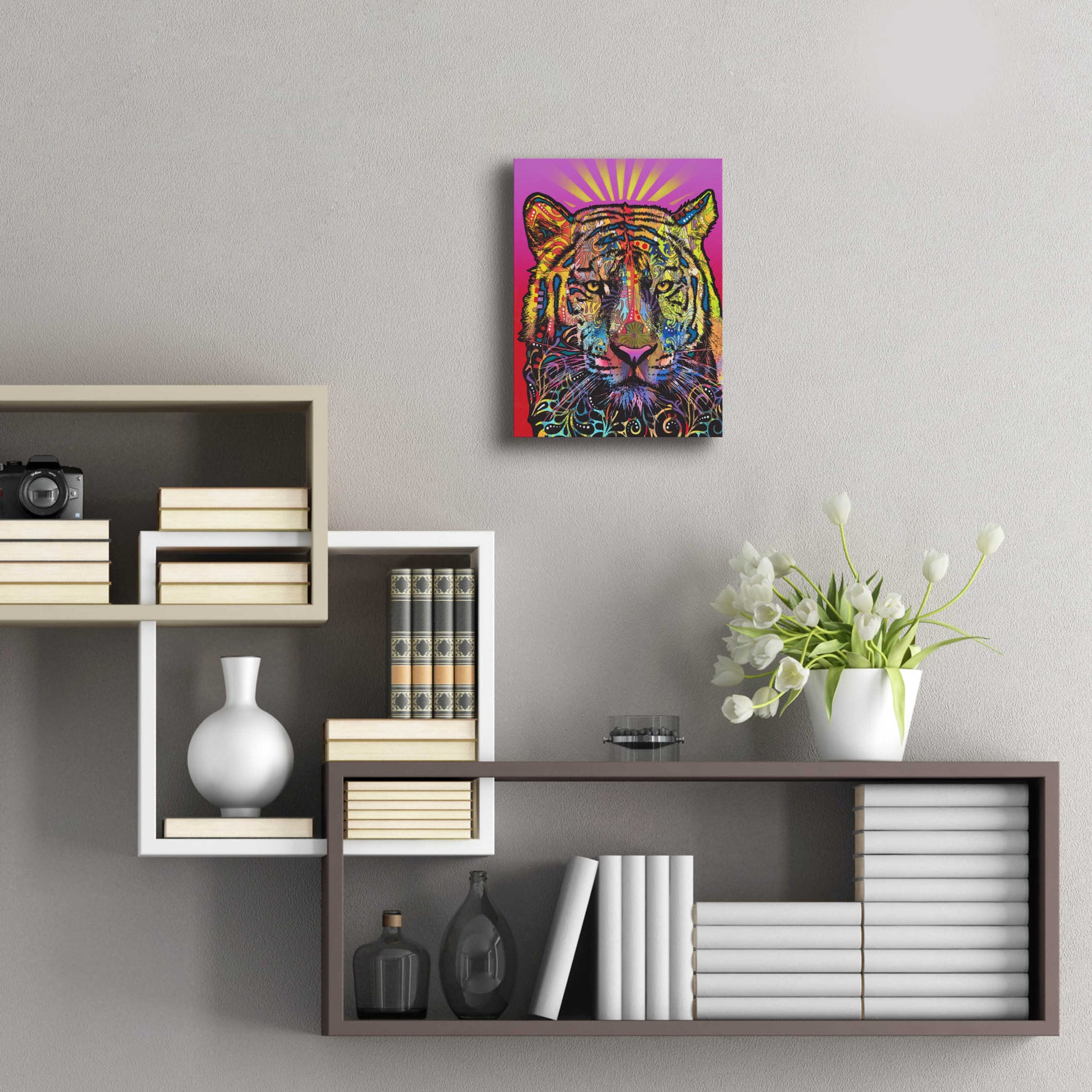 Epic Art 'Regal (Tiger)' by Dean Russo, Acrylic Glass Wall Art,12x16