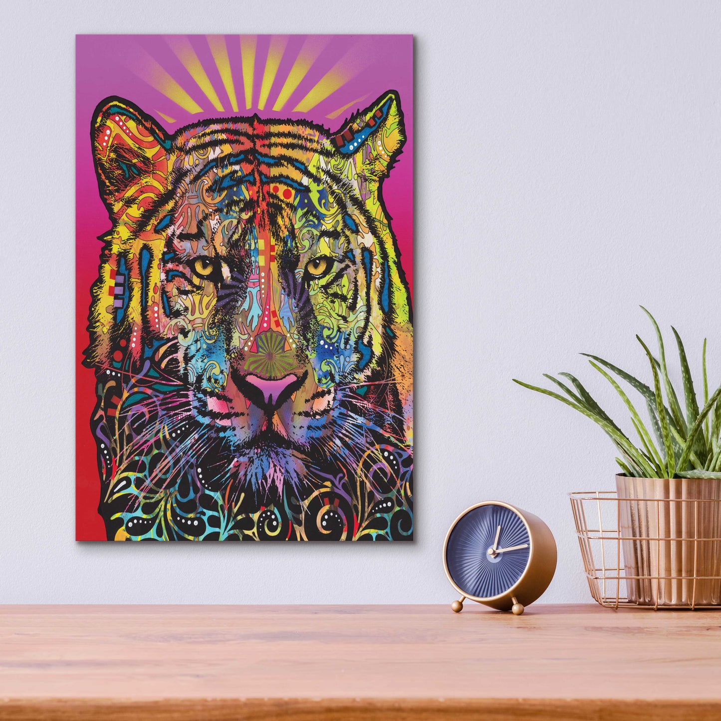 Epic Art 'Regal (Tiger)' by Dean Russo, Acrylic Glass Wall Art,12x16