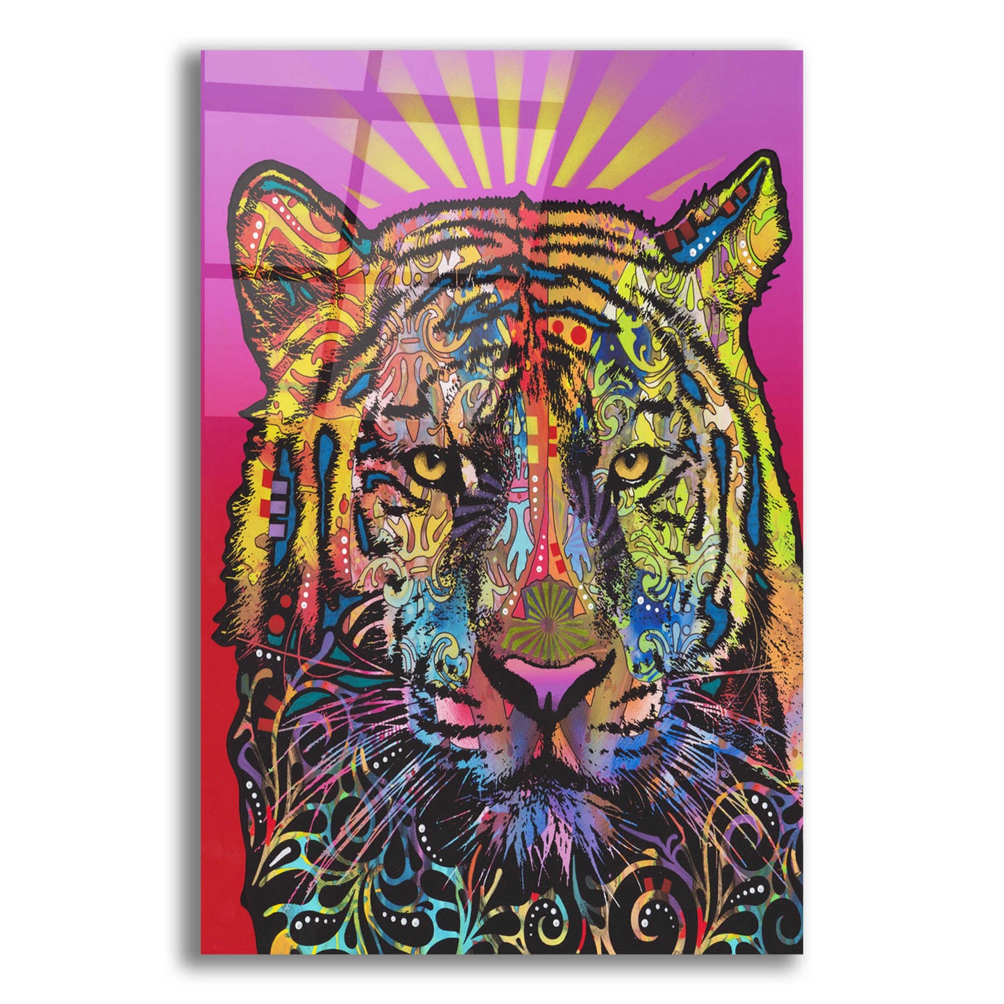 Epic Art 'Regal (Tiger)' by Dean Russo, Acrylic Glass Wall Art,12x16