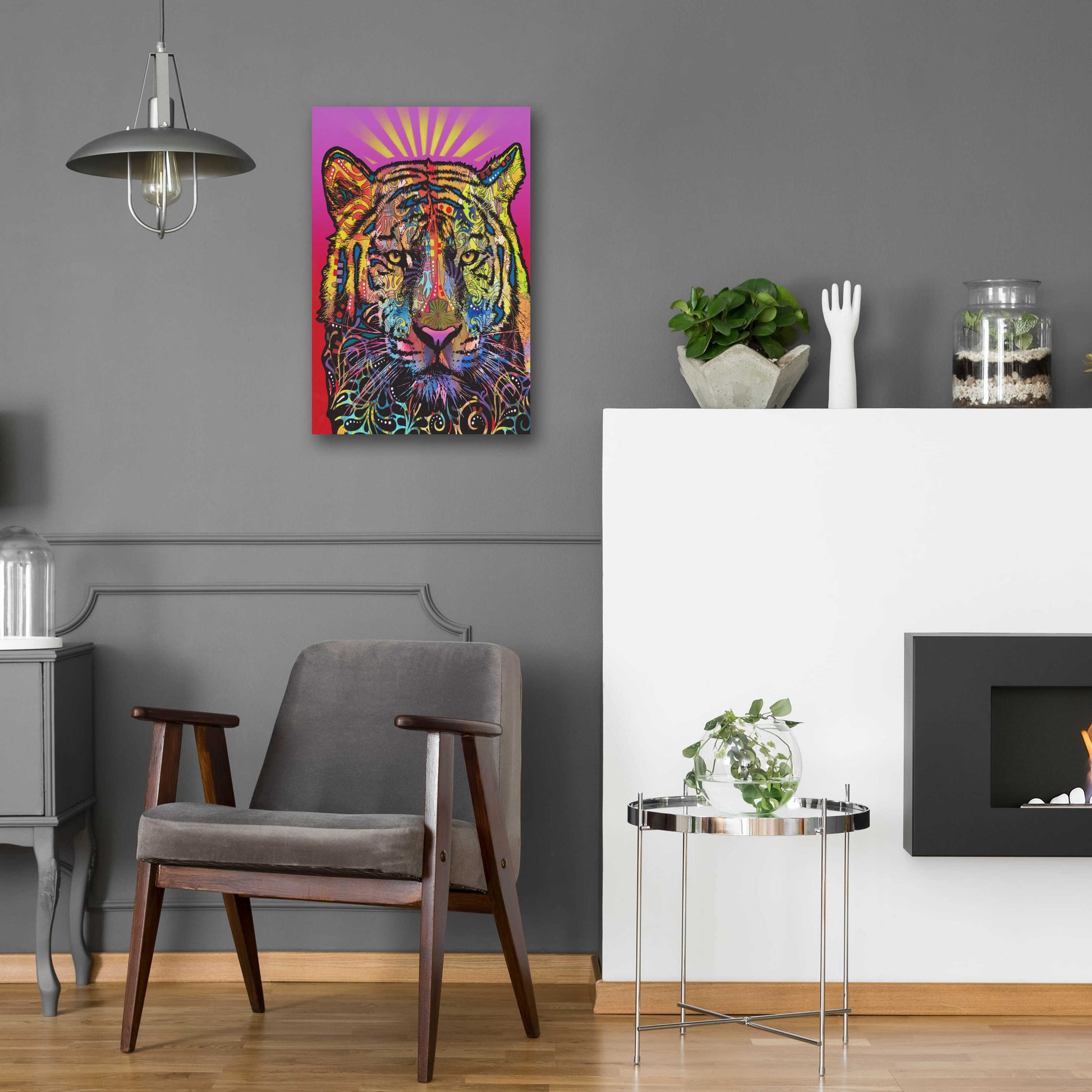 Epic Art 'Regal (Tiger)' by Dean Russo, Acrylic Glass Wall Art,16x24