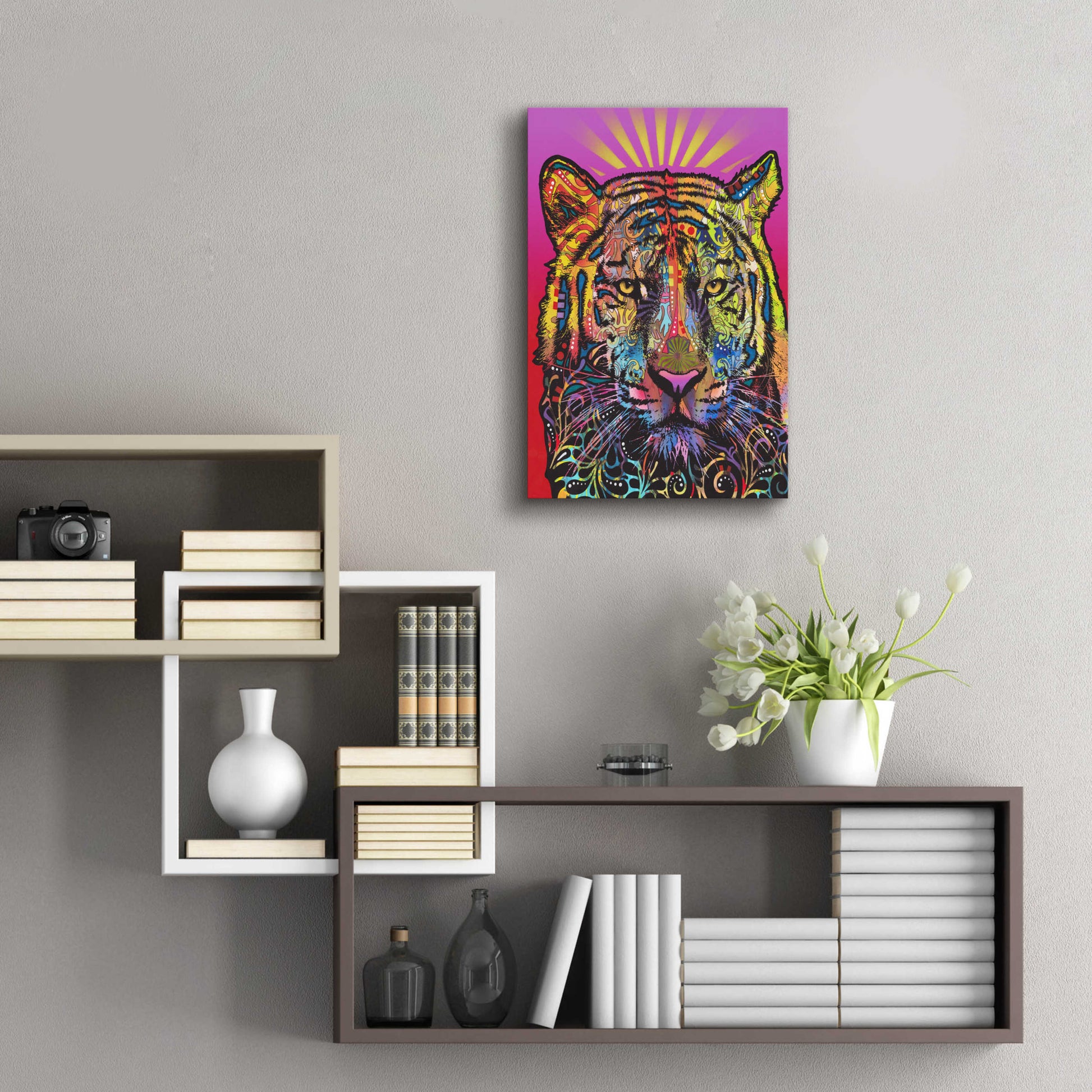 Epic Art 'Regal (Tiger)' by Dean Russo, Acrylic Glass Wall Art,16x24