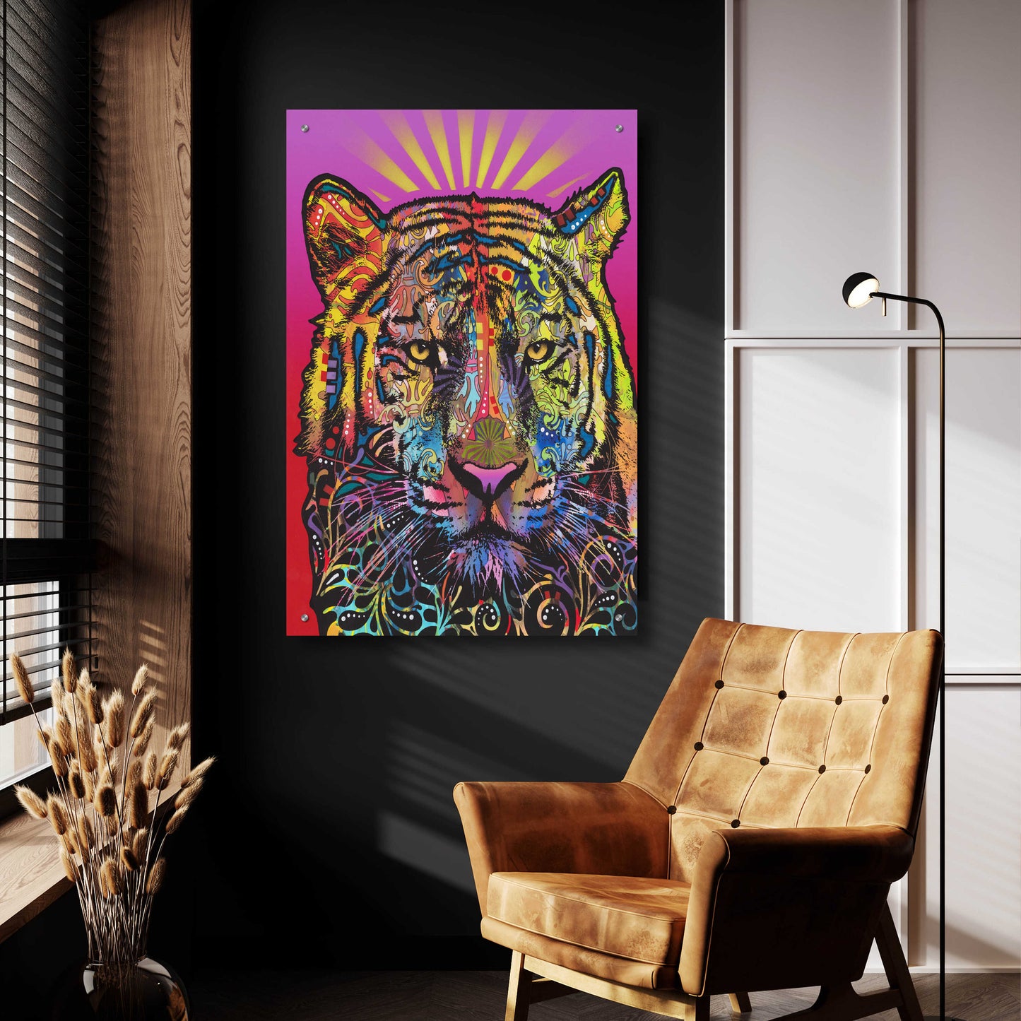 Epic Art 'Regal (Tiger)' by Dean Russo, Acrylic Glass Wall Art,24x36