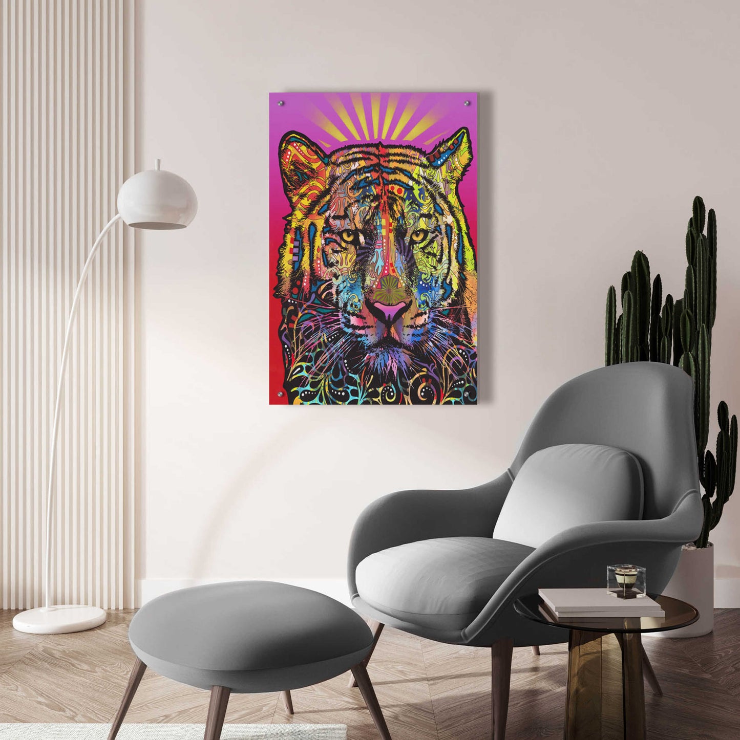 Epic Art 'Regal (Tiger)' by Dean Russo, Acrylic Glass Wall Art,24x36