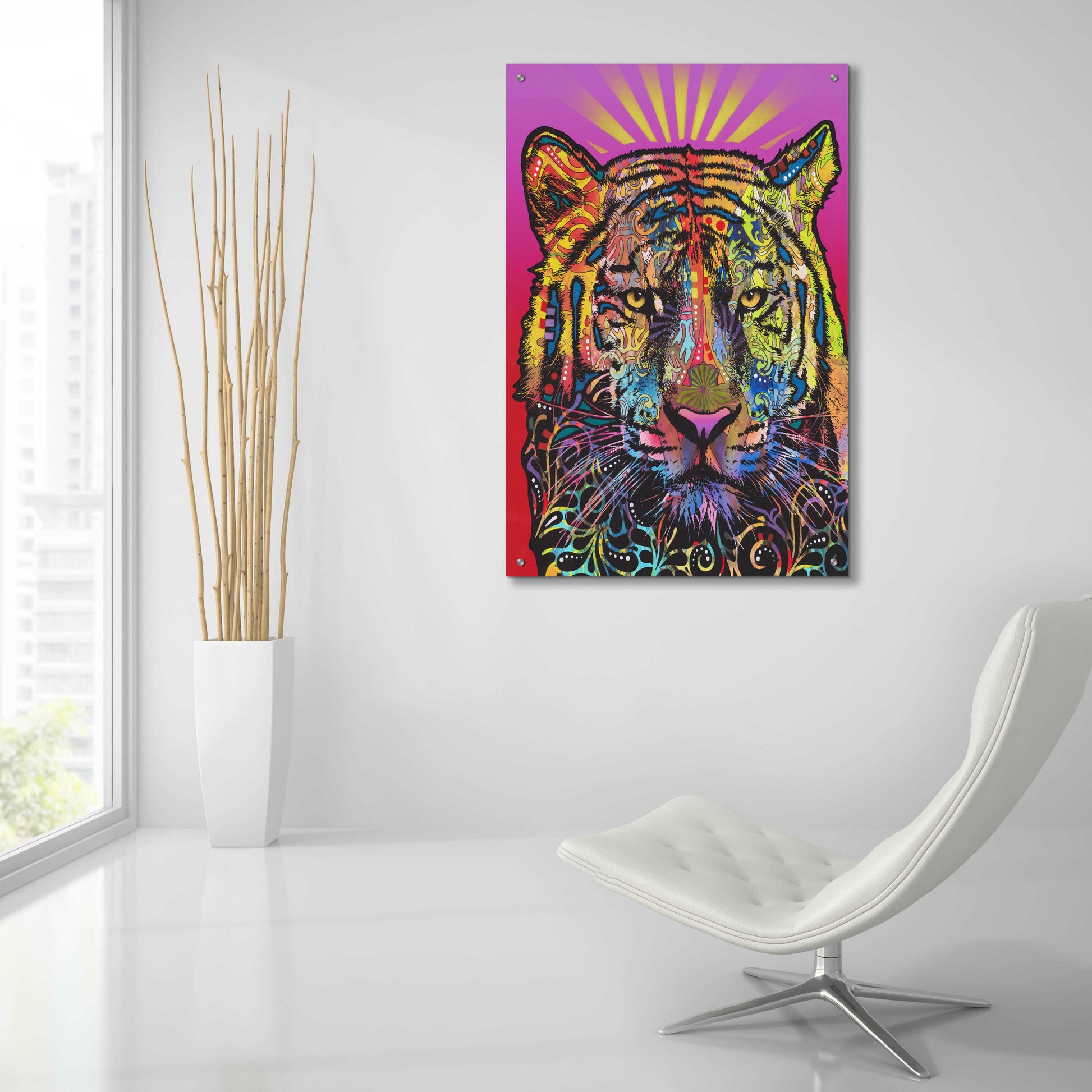 Epic Art 'Regal (Tiger)' by Dean Russo, Acrylic Glass Wall Art,24x36