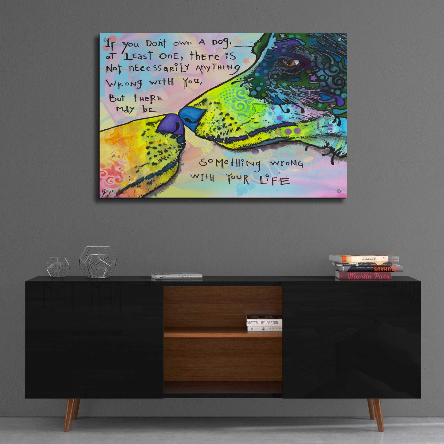 Epic Art 'Of Life and Dog' by Dean Russo, Acrylic Glass Wall Art,36x24