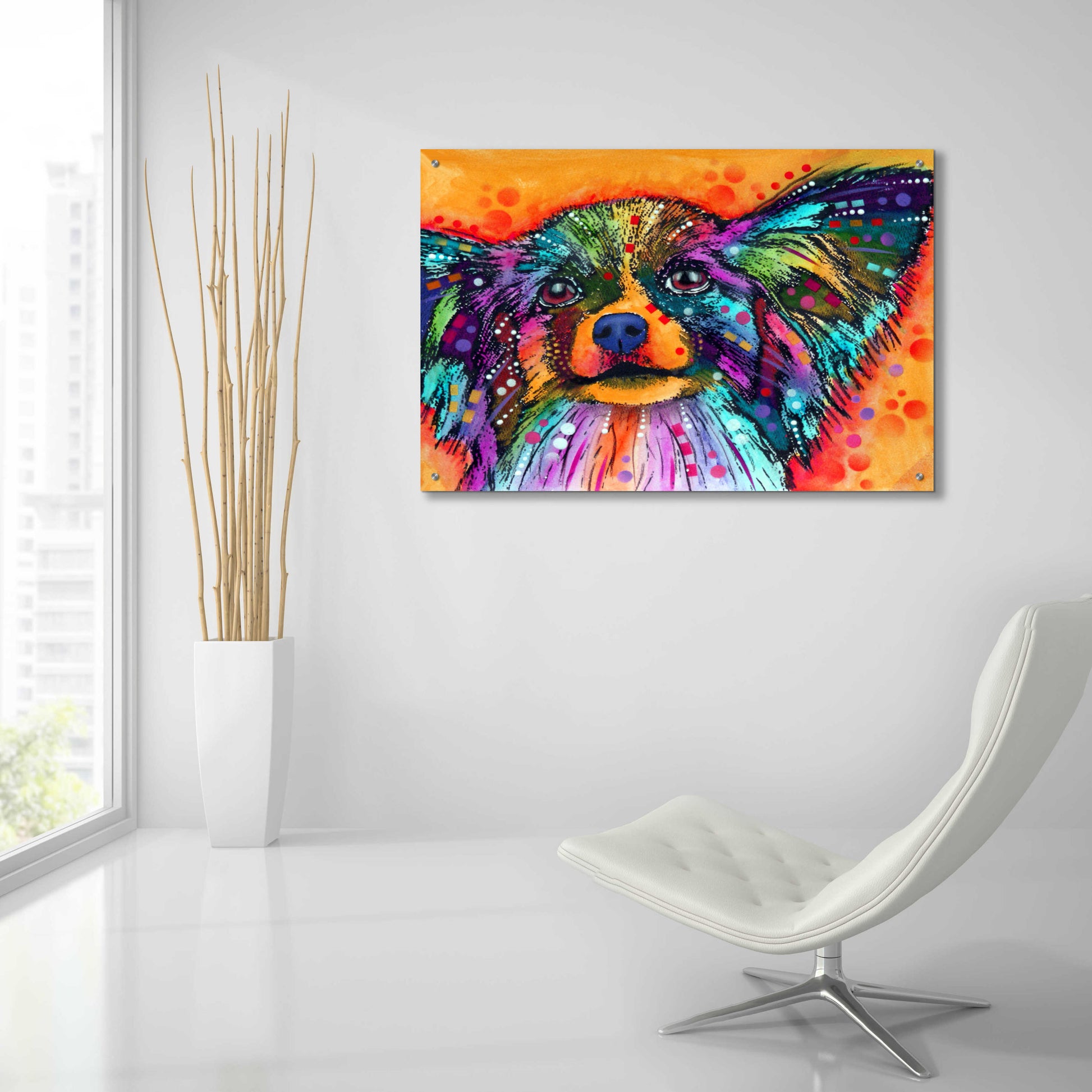 Epic Art 'Papillion' by Dean Russo, Acrylic Glass Wall Art,36x24