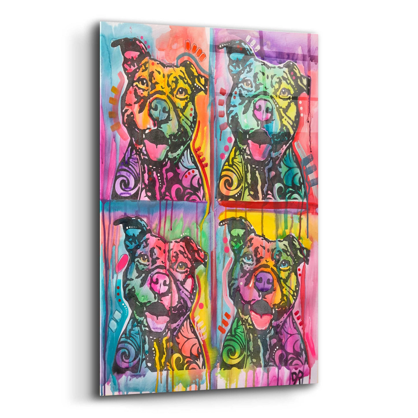 Epic Art '4 Happy Pitties' by Dean Russo, Acrylic Glass Wall Art,12x16