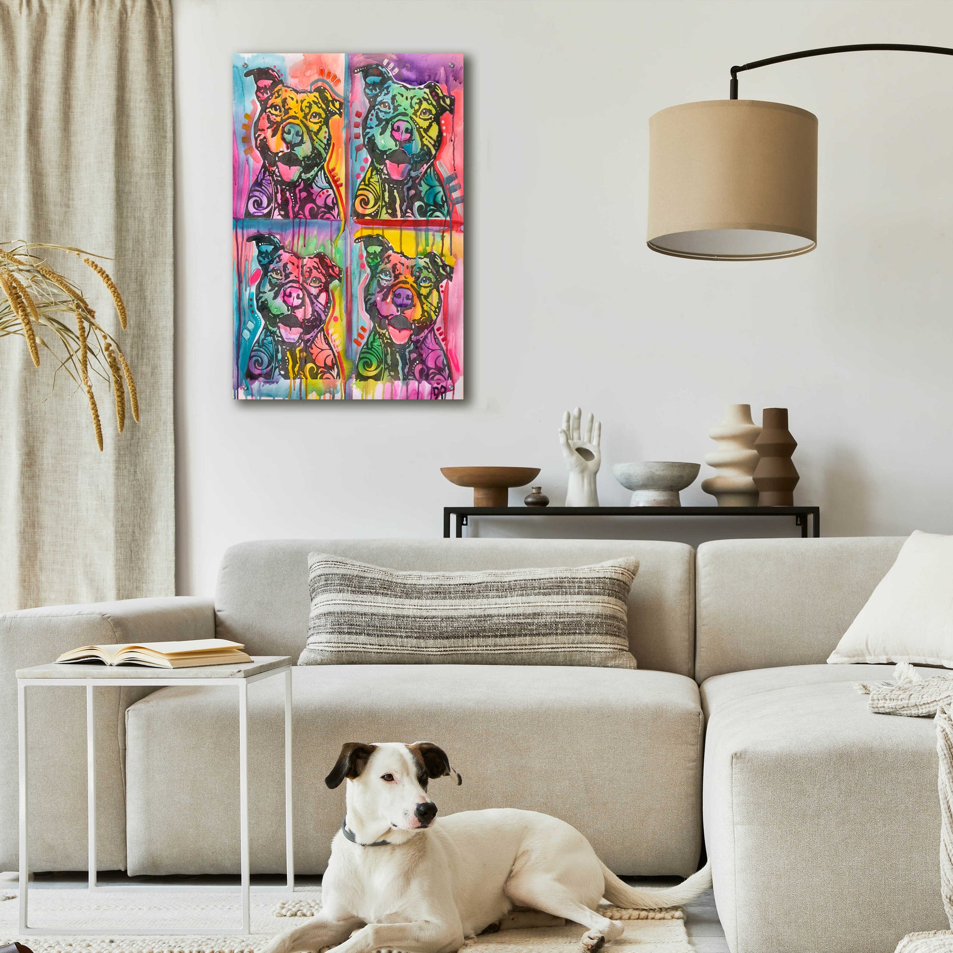 Epic Art '4 Happy Pitties' by Dean Russo, Acrylic Glass Wall Art,24x36