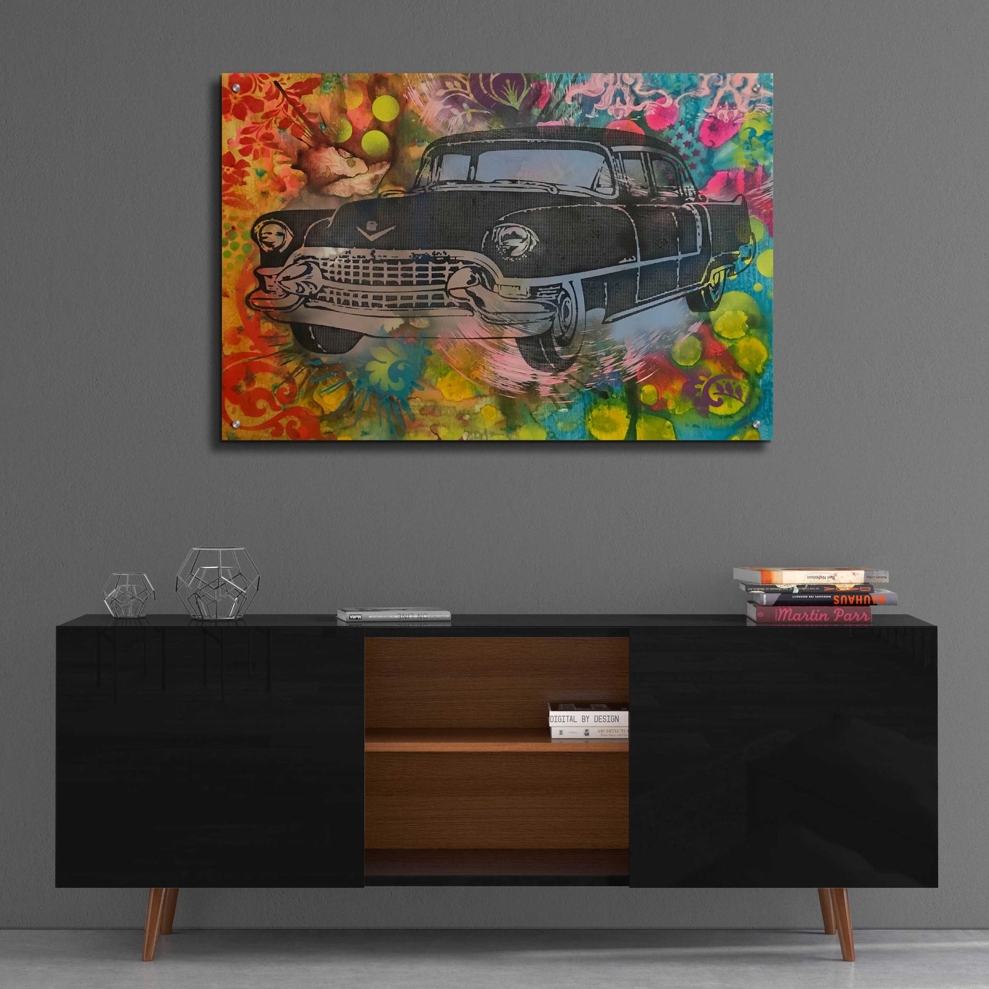 Epic Art '55 Cadillac' by Dean Russo, Acrylic Glass Wall Art,36x24