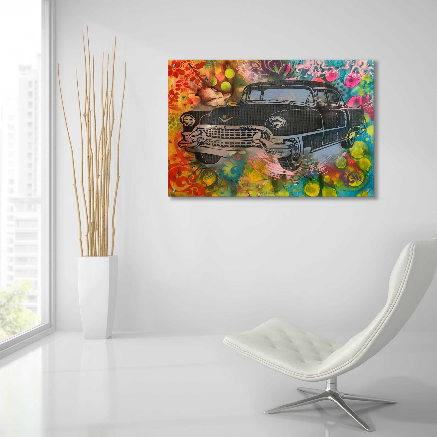 Epic Art '55 Cadillac' by Dean Russo, Acrylic Glass Wall Art,36x24