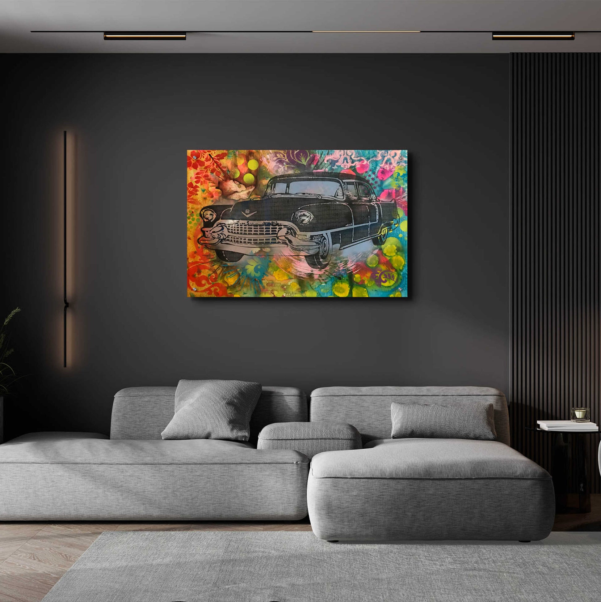 Epic Art '55 Cadillac' by Dean Russo, Acrylic Glass Wall Art,36x24