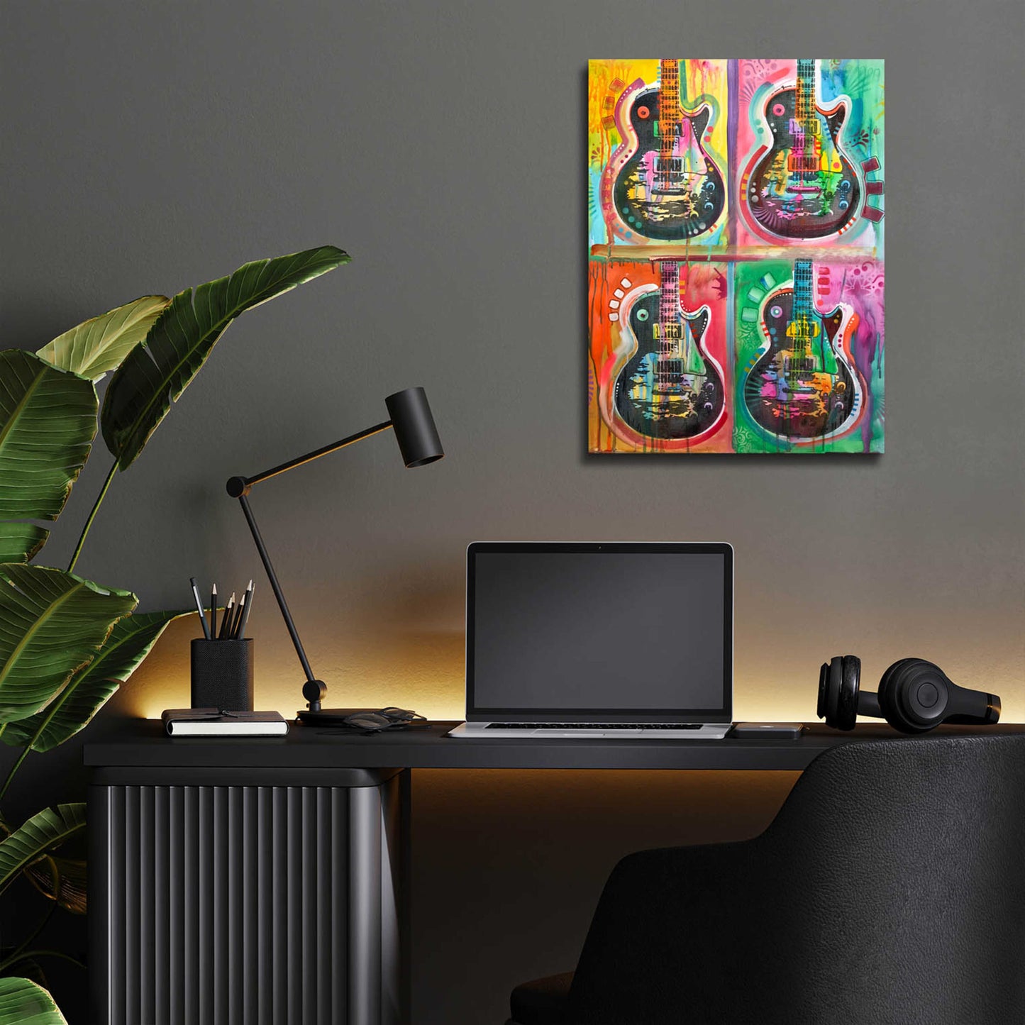 Epic Art 'Les Paul 4UP' by Dean Russo, Acrylic Glass Wall Art,12x16