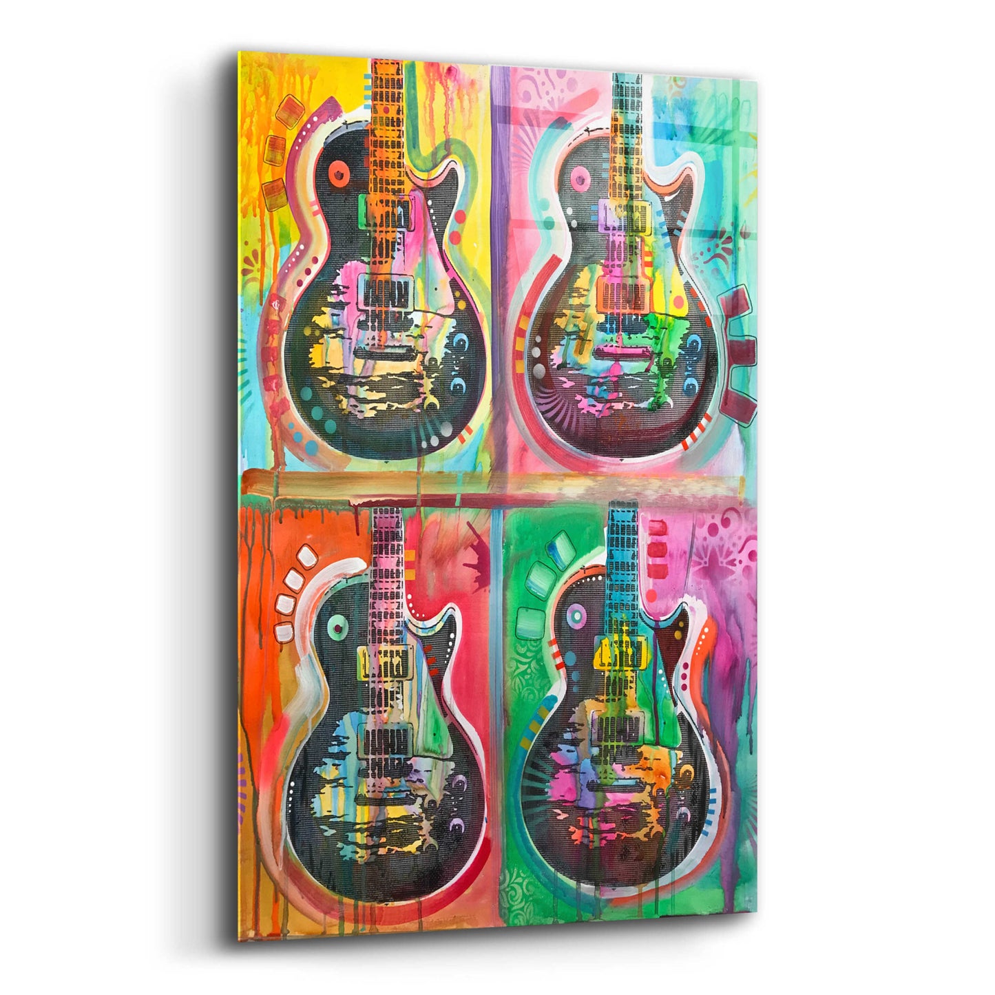 Epic Art 'Les Paul 4UP' by Dean Russo, Acrylic Glass Wall Art,16x24