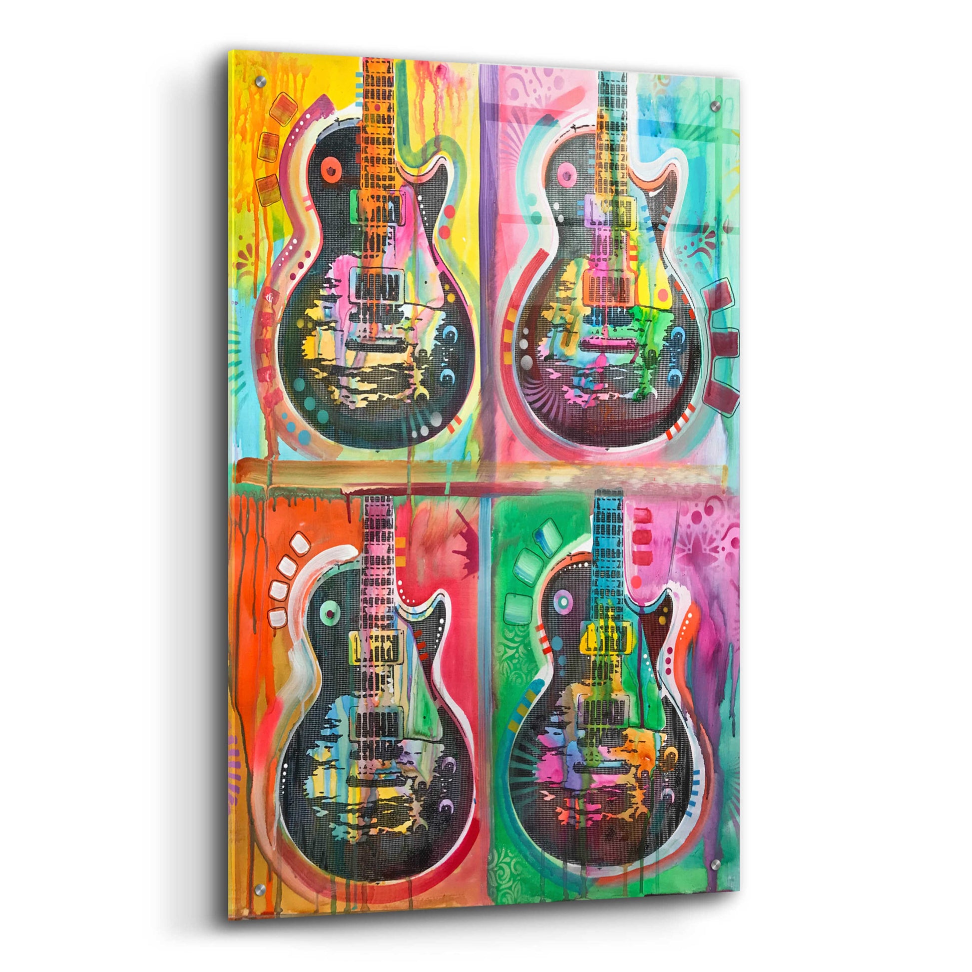 Epic Art 'Les Paul 4UP' by Dean Russo, Acrylic Glass Wall Art,24x36