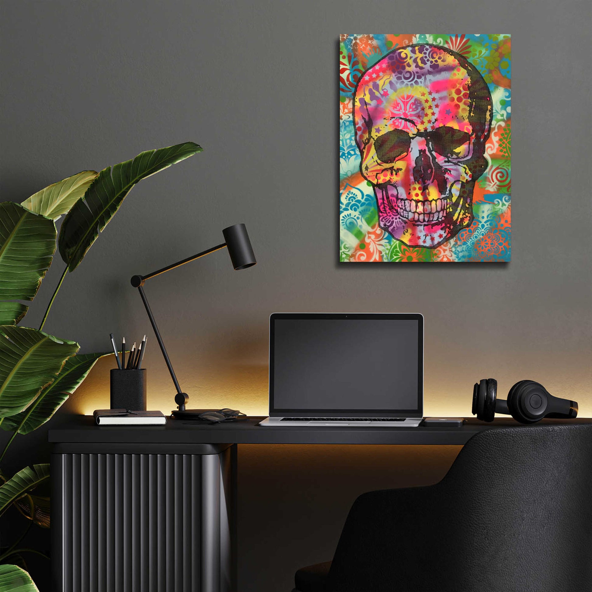 Epic Art 'Skull 1UP' by Dean Russo, Acrylic Glass Wall Art,12x16