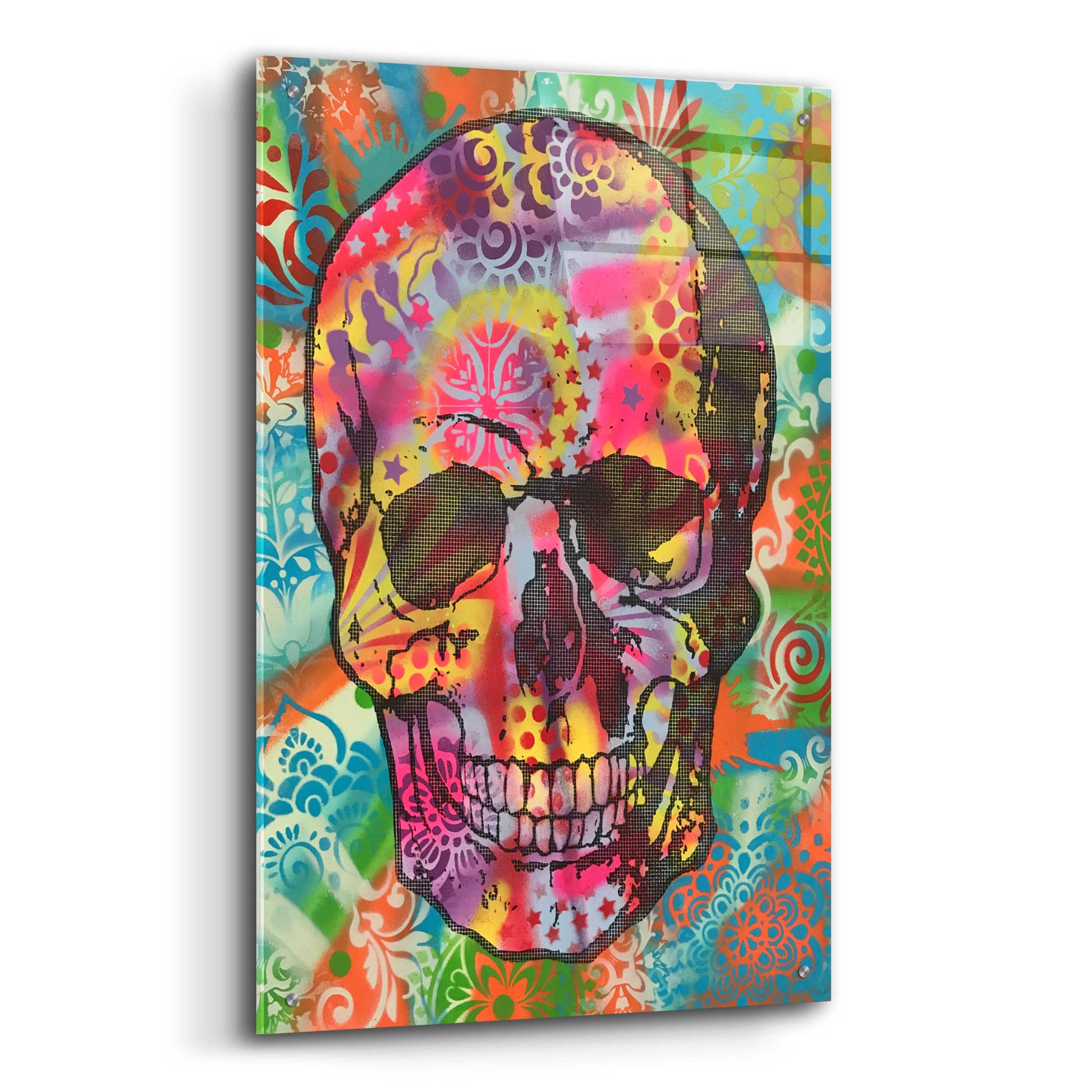 Epic Art 'Skull 1UP' by Dean Russo, Acrylic Glass Wall Art,24x36