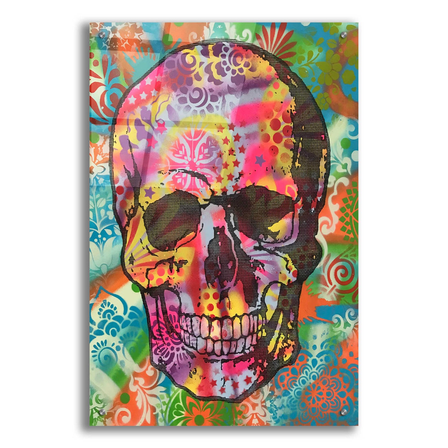 Epic Art 'Skull 1UP' by Dean Russo, Acrylic Glass Wall Art,24x36