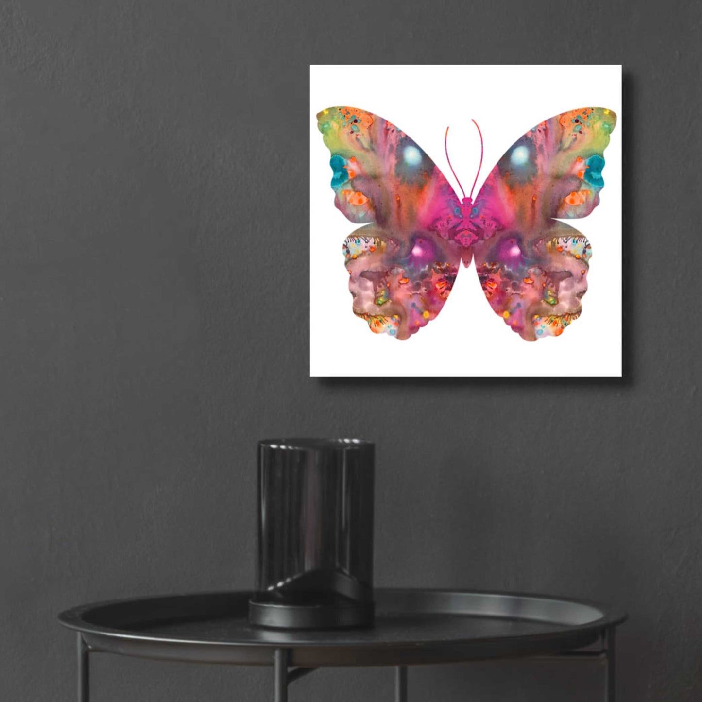 Epic Art 'Abstract I Butterfly' by Dean Russo, Acrylic Glass Wall Art,12x12