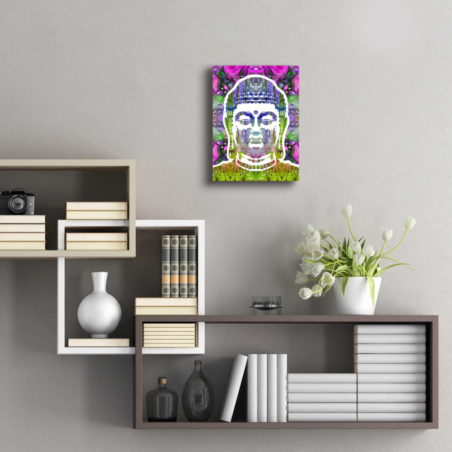 Epic Art 'Buddha' by Dean Russo, Acrylic Glass Wall Art,12x16