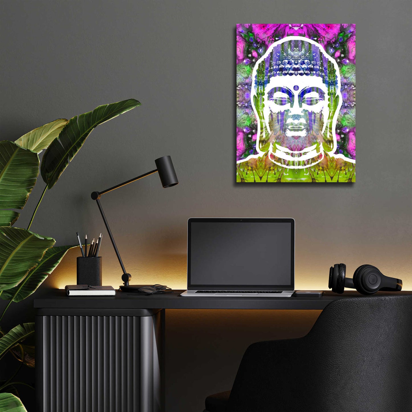 Epic Art 'Buddha' by Dean Russo, Acrylic Glass Wall Art,12x16