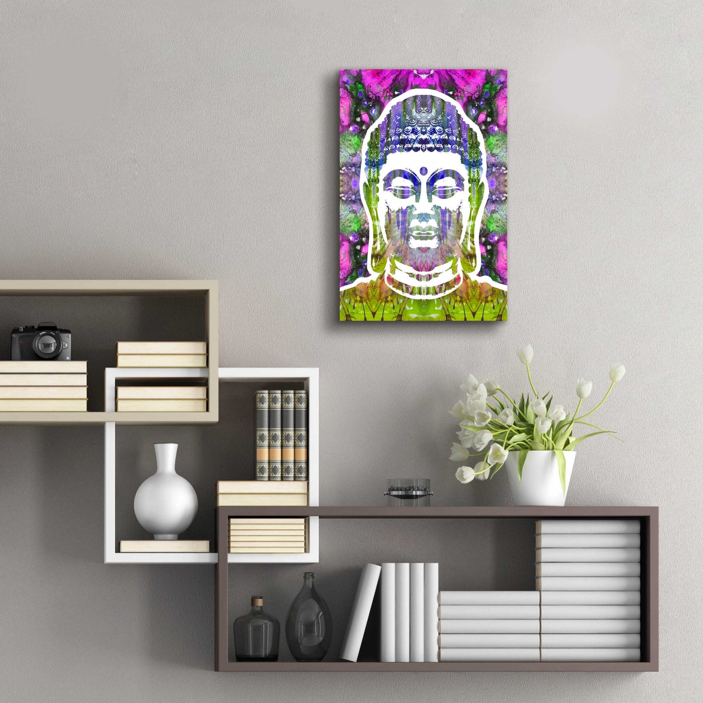 Epic Art 'Buddha' by Dean Russo, Acrylic Glass Wall Art,16x24