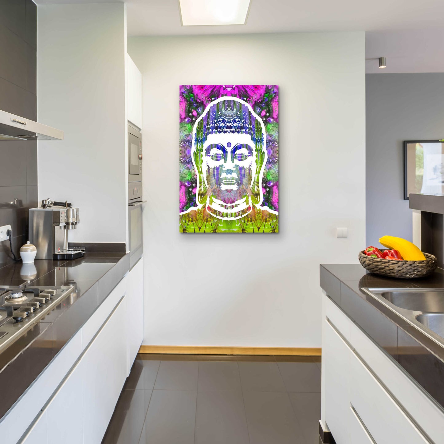 Epic Art 'Buddha' by Dean Russo, Acrylic Glass Wall Art,24x36