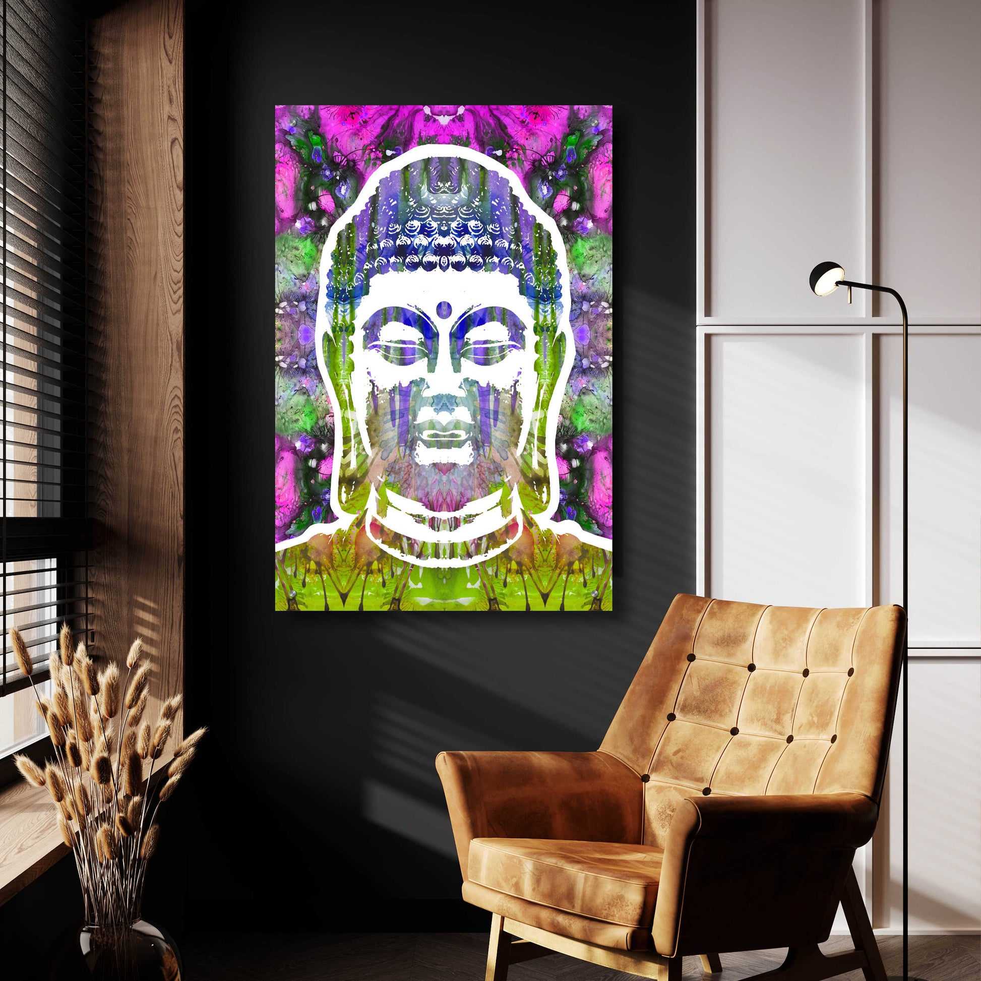 Epic Art 'Buddha' by Dean Russo, Acrylic Glass Wall Art,24x36