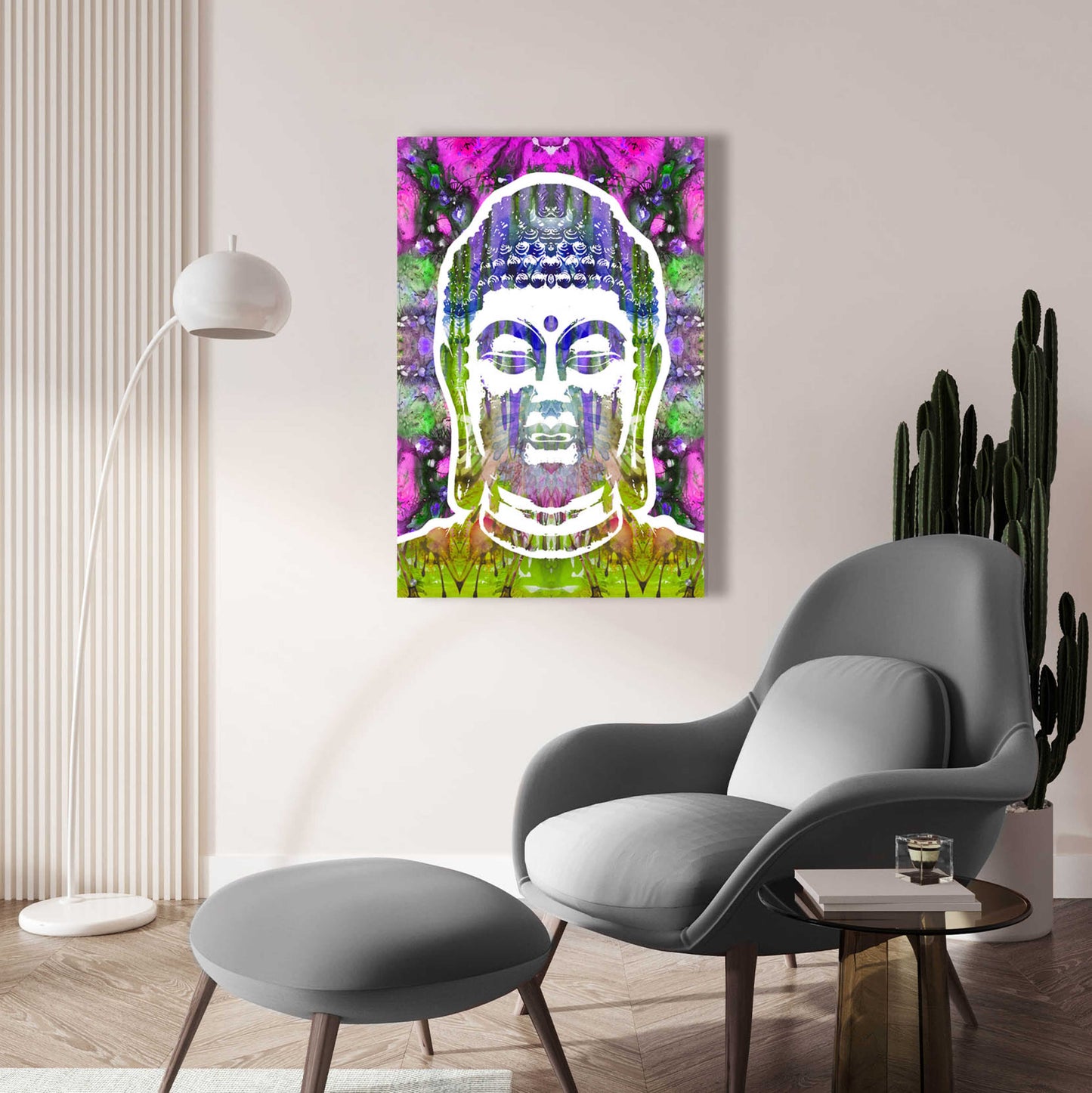 Epic Art 'Buddha' by Dean Russo, Acrylic Glass Wall Art,24x36