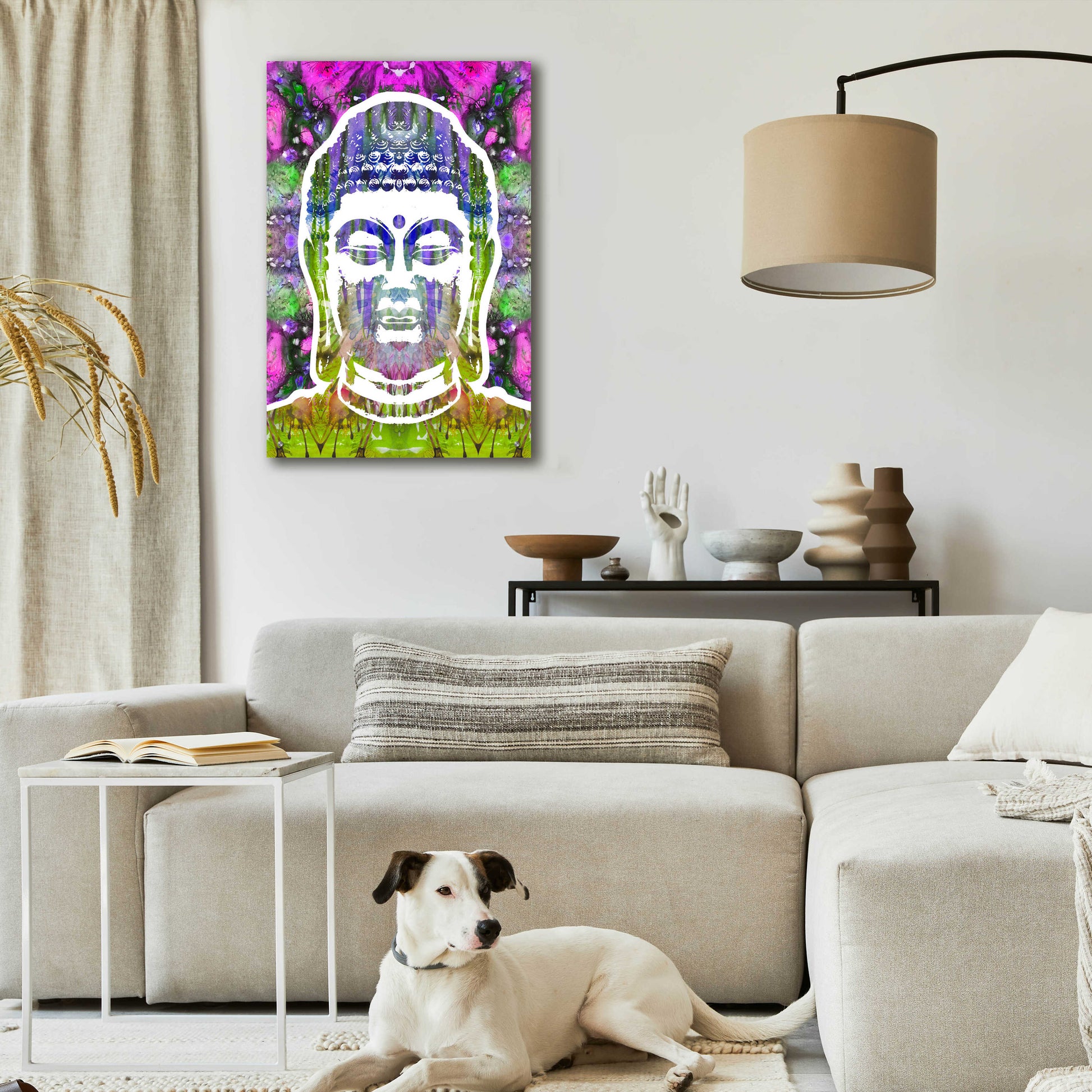 Epic Art 'Buddha' by Dean Russo, Acrylic Glass Wall Art,24x36