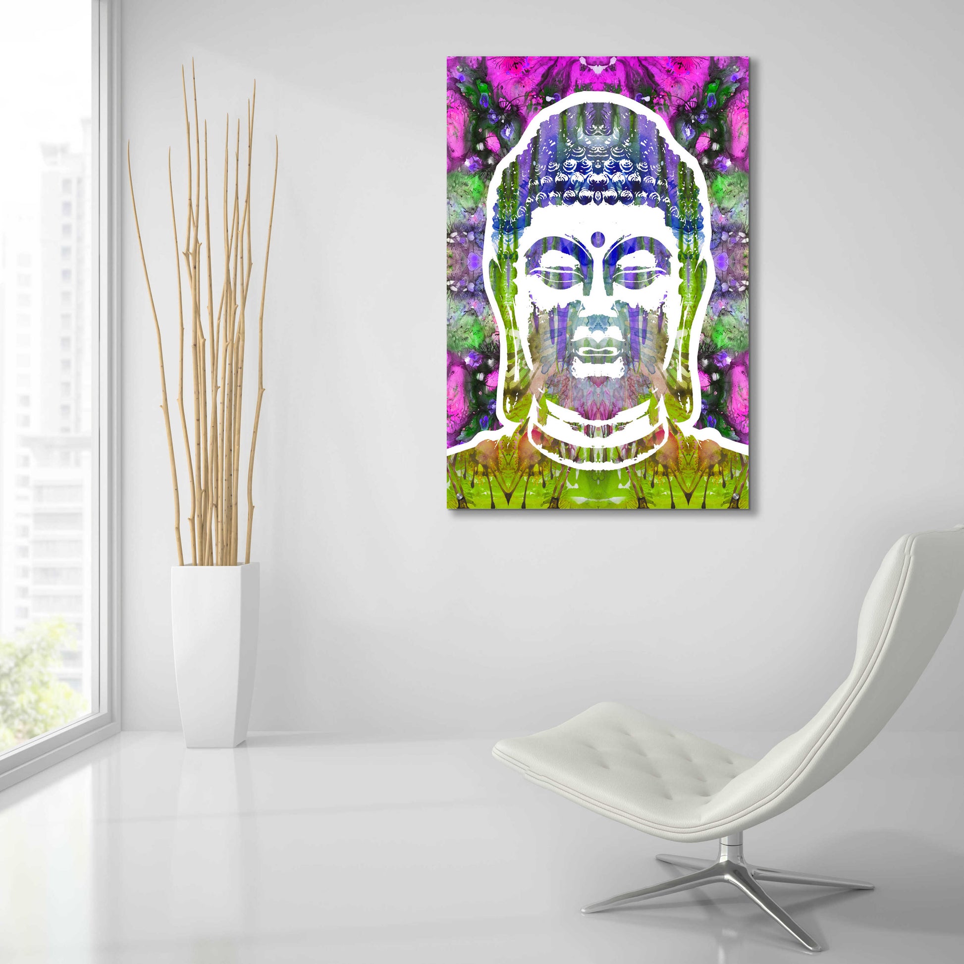 Epic Art 'Buddha' by Dean Russo, Acrylic Glass Wall Art,24x36