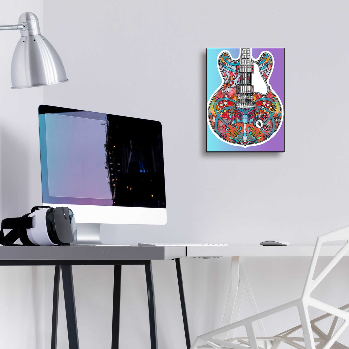 Epic Art 'Gibson ES-355' by Dean Russo, Acrylic Glass Wall Art,12x16